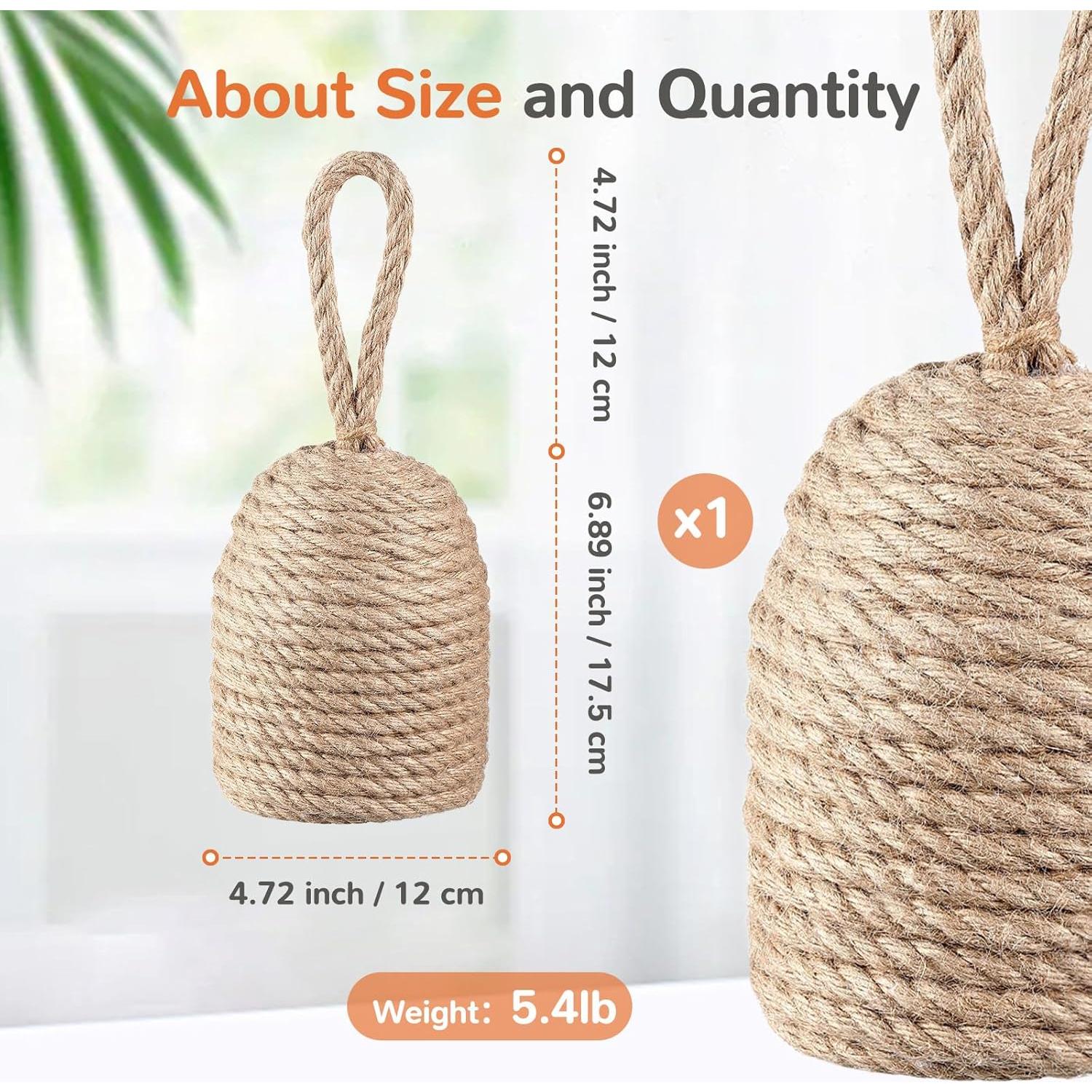 Tope de Puerta Decorativo Jingmore Yute de Mimbre 2.45kg