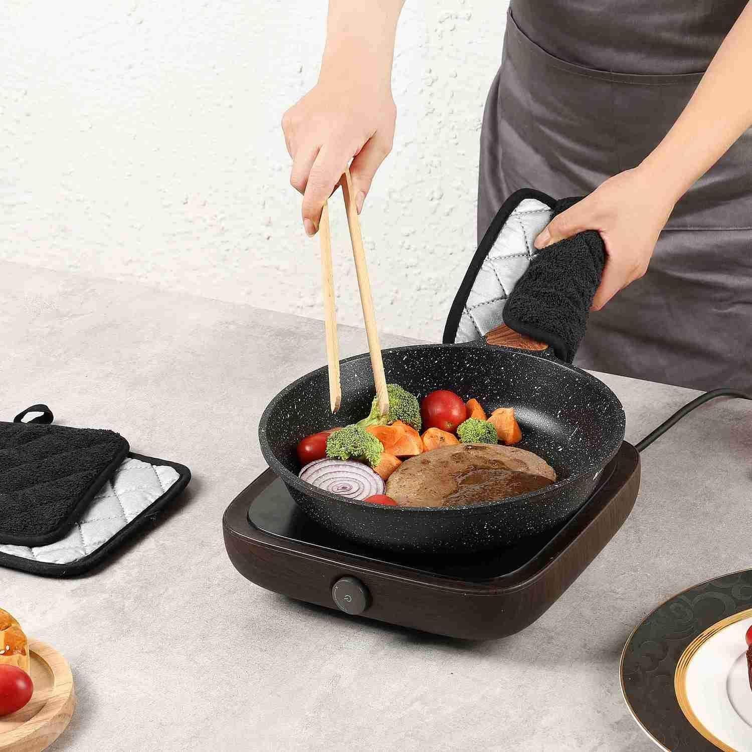 Soporte para Ollas de Horno VEIKERY 3 Piezas 17.78 cm Negro