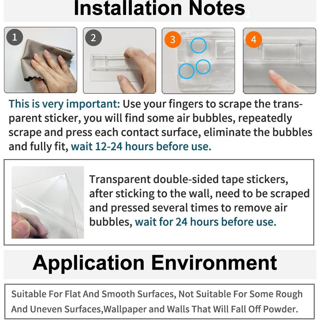 Juego de Soporte Montado en Pared ITATIOLFY - 4 Piezas Acrílico