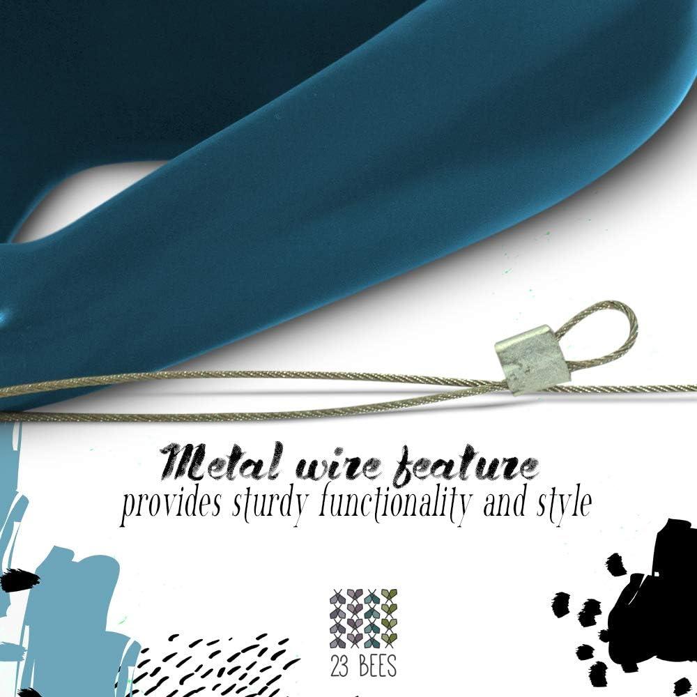 Macetas Colgantes de Cerámica Azul 23 Abejas - Paquete de 3