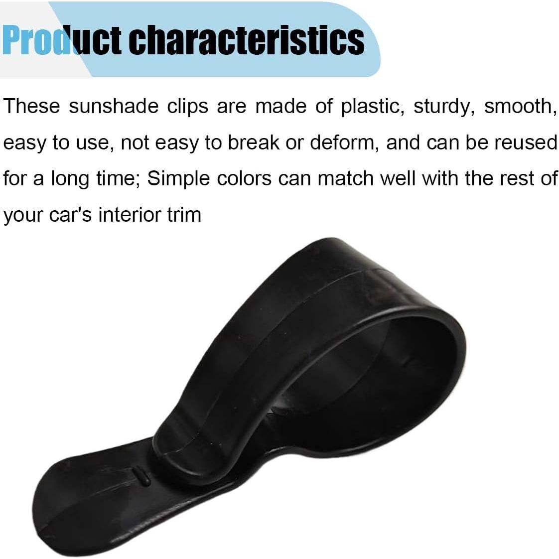 Soporte para Gafas de Sol de Visera de Coche LAINLOY - 12PCS Negro