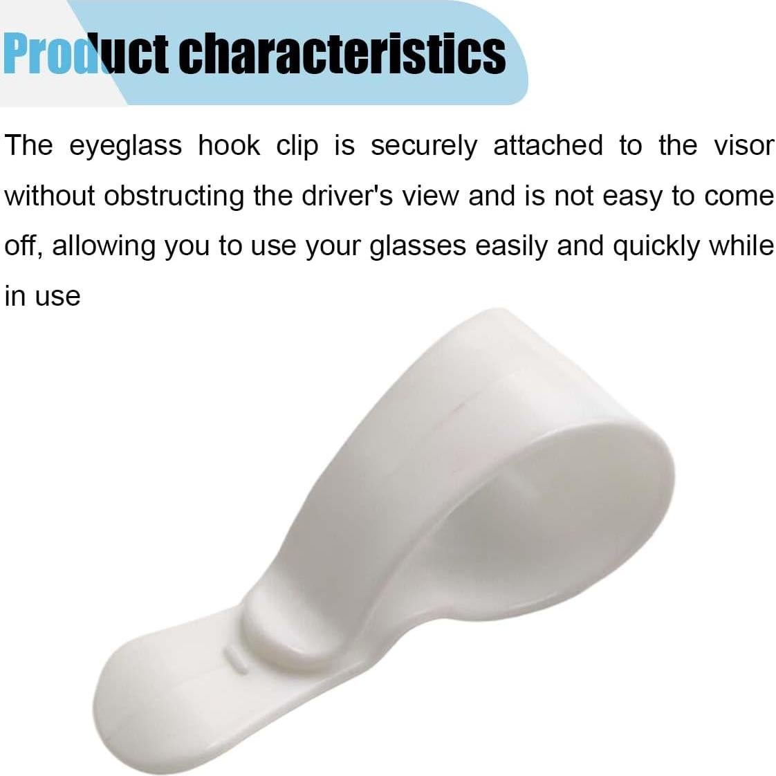 Soporte para Gafas de Sol de Visera de Coche LAINLOY - 12PCS Negro