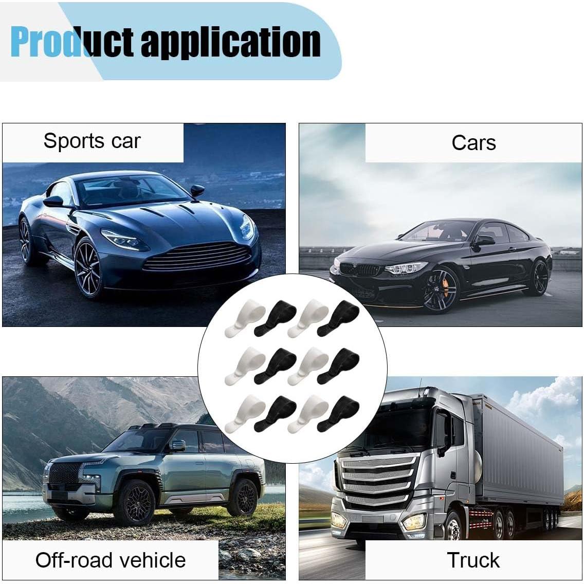 Soporte para Gafas de Sol de Visera de Coche LAINLOY - 12PCS Negro