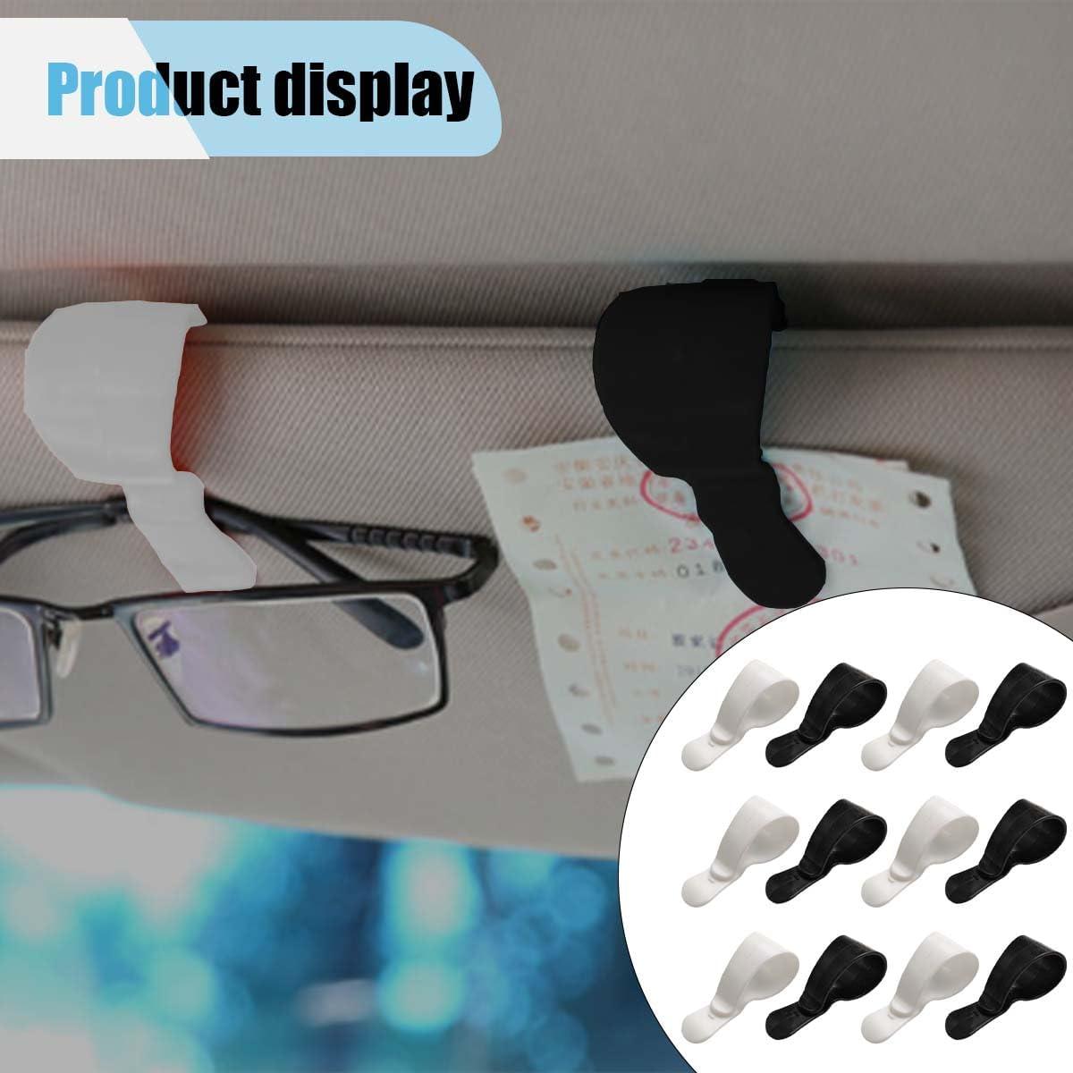 Soporte para Gafas de Sol de Visera de Coche LAINLOY - 12PCS Negro