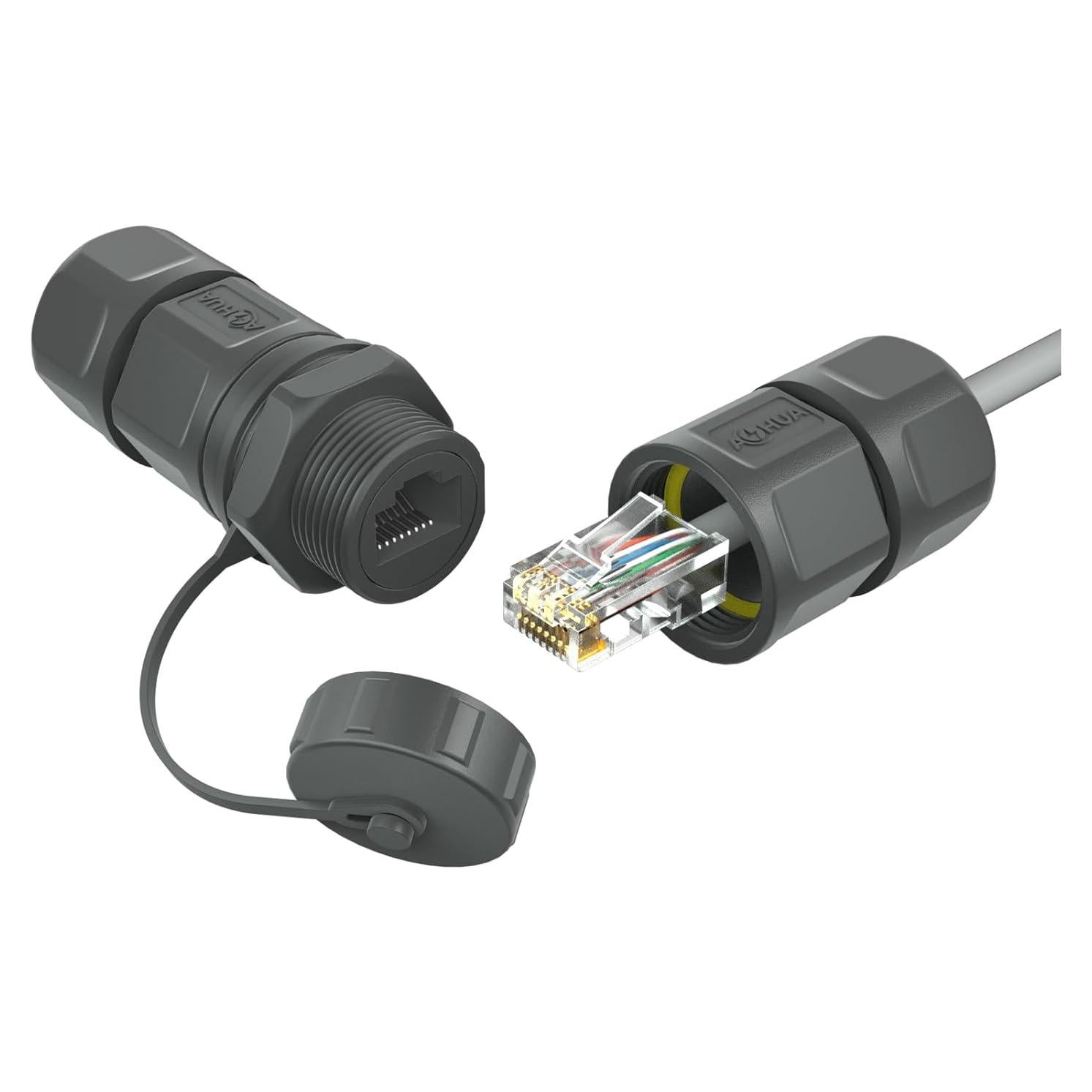 Acoplador RJ45 AOHUA IP68 a Prueba de Agua - Paquete de 3