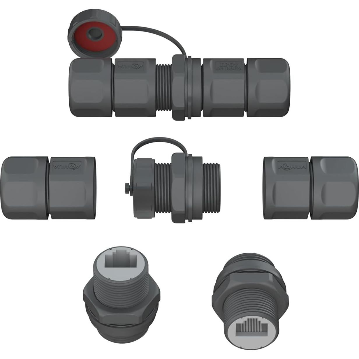 Acoplador RJ45 AOHUA IP68 a Prueba de Agua - Paquete de 3