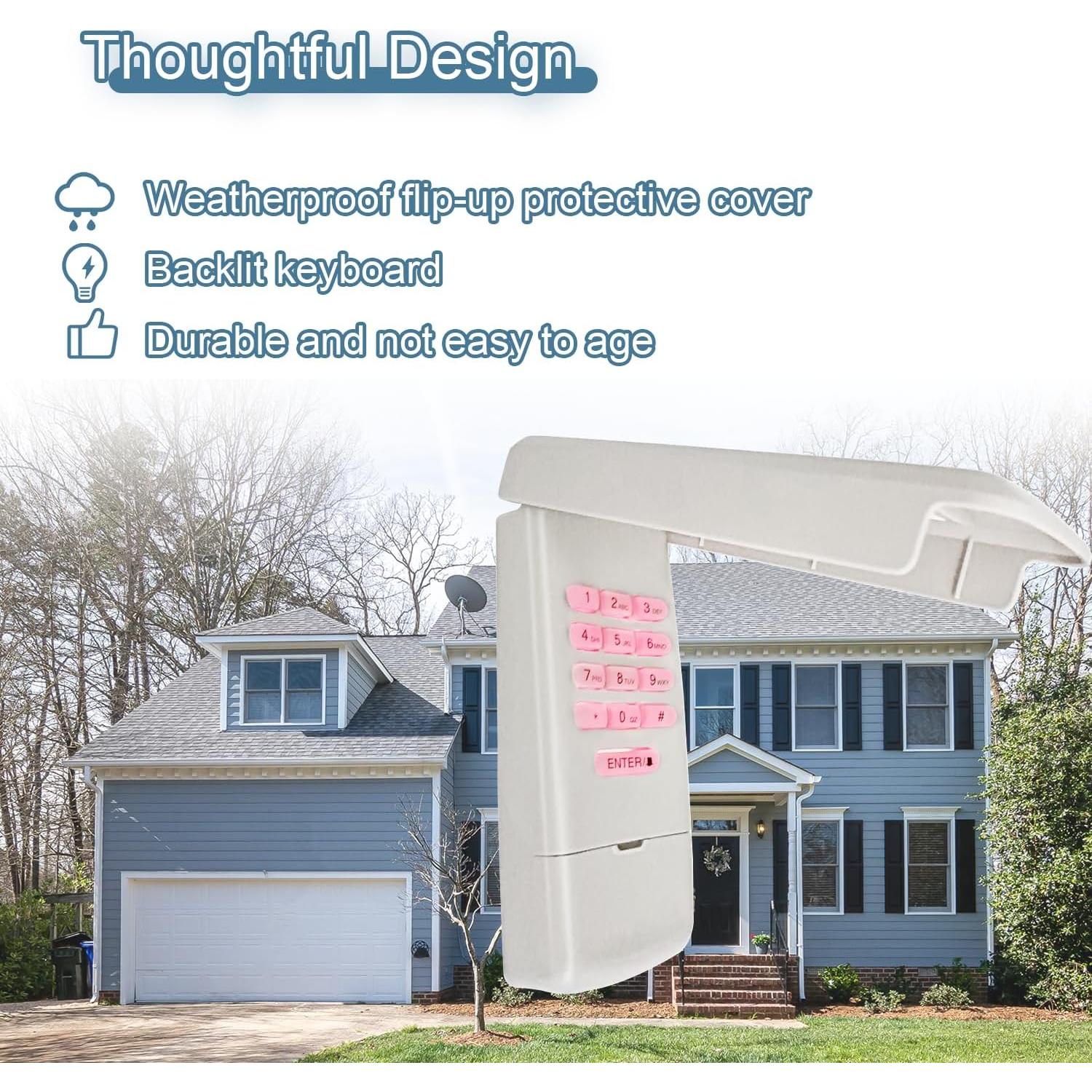 Teclado Inalámbrico para Puerta de Garaje ATEEfaee G940EV-P2