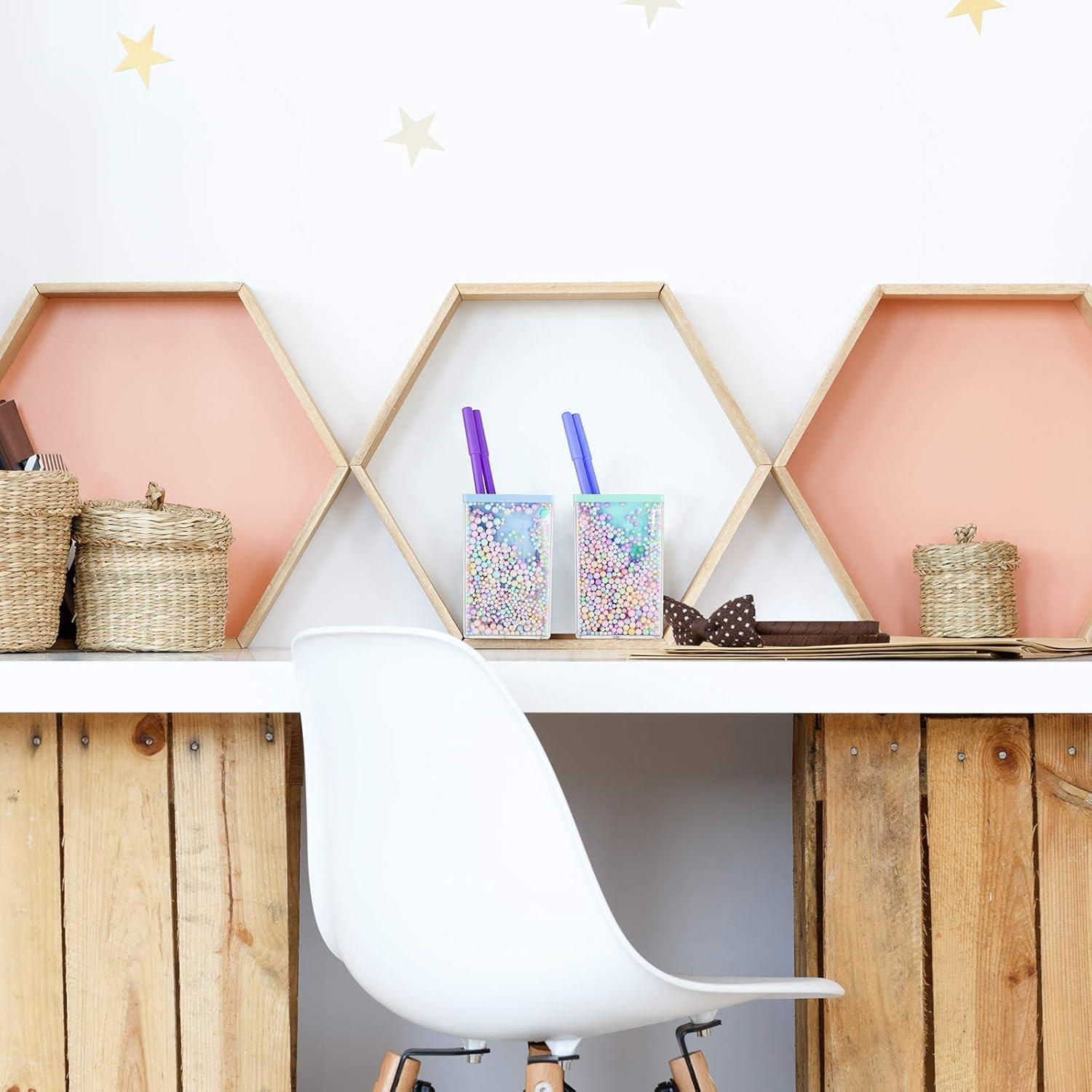 Portalápices de Burbuja Zonon 2 Piezas Azul y Verde Organizador