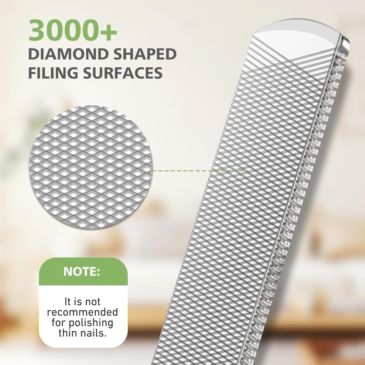 Lima de Uñas Profesional BALUCA de Acero Inoxidable 12 cm