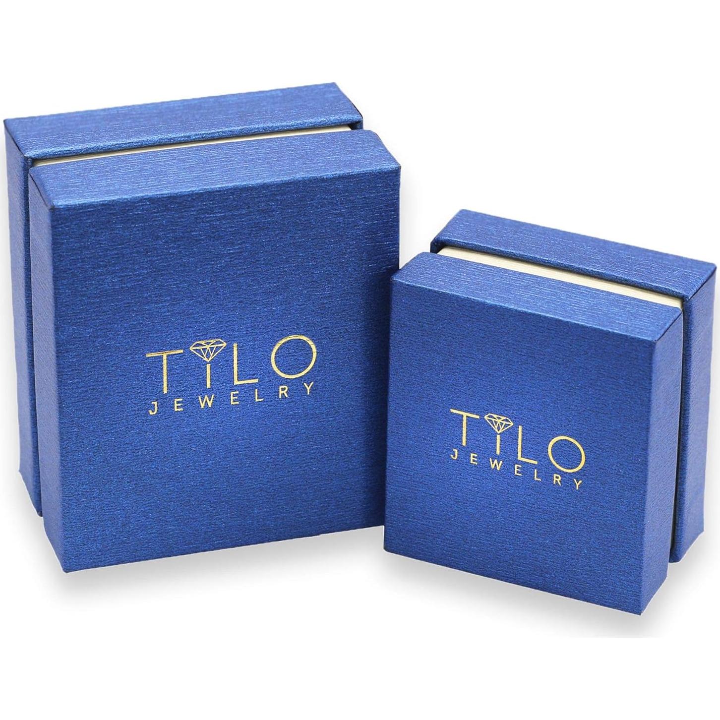 Par de tornillos de repuesto oro blanco 14k Tilo Jewelry