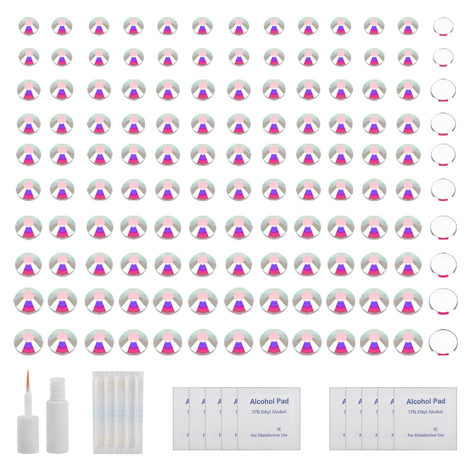 Piercings Falsos de Nariz ZS - 500 Piezas, Gemas Faciales