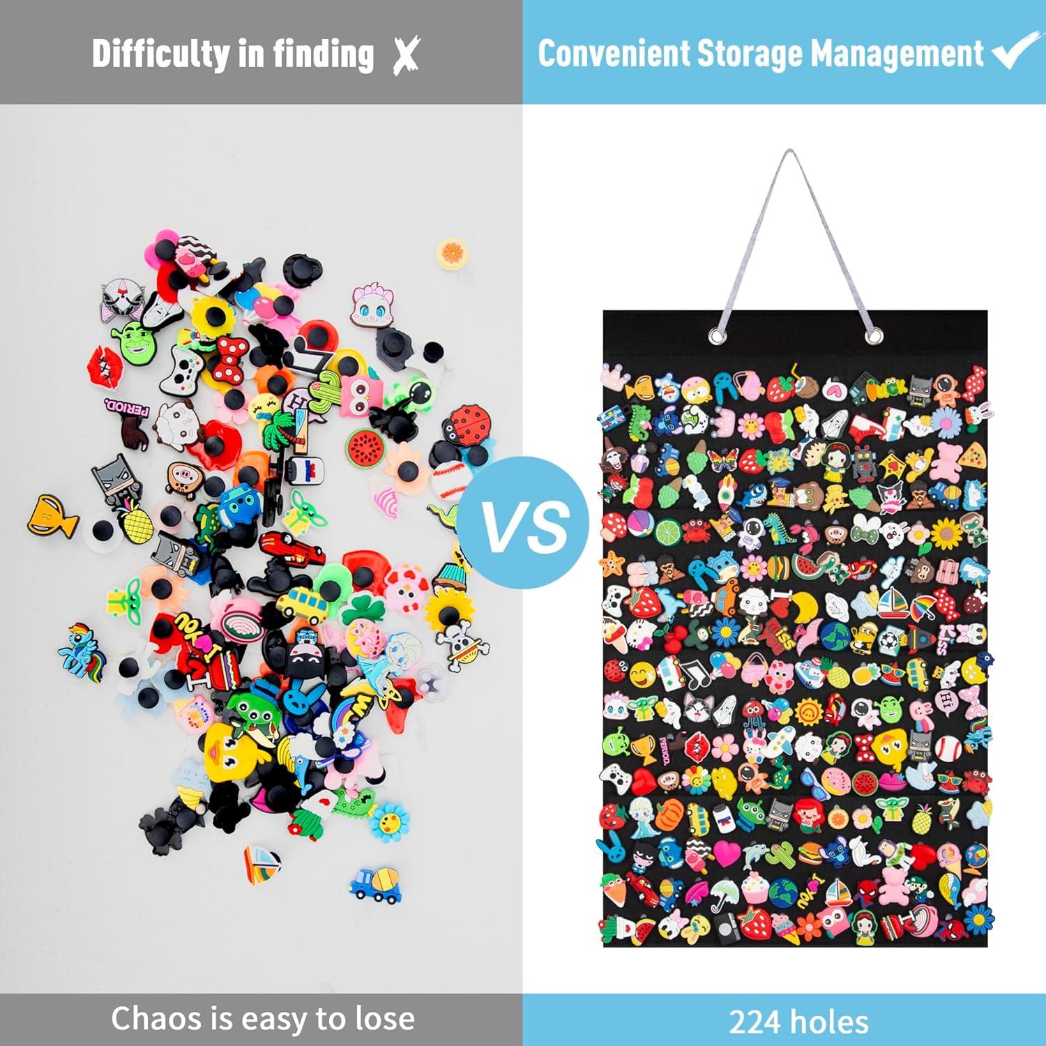 Organizador de Charms para Zapatos PACMAXI 224 Agujeros Negro