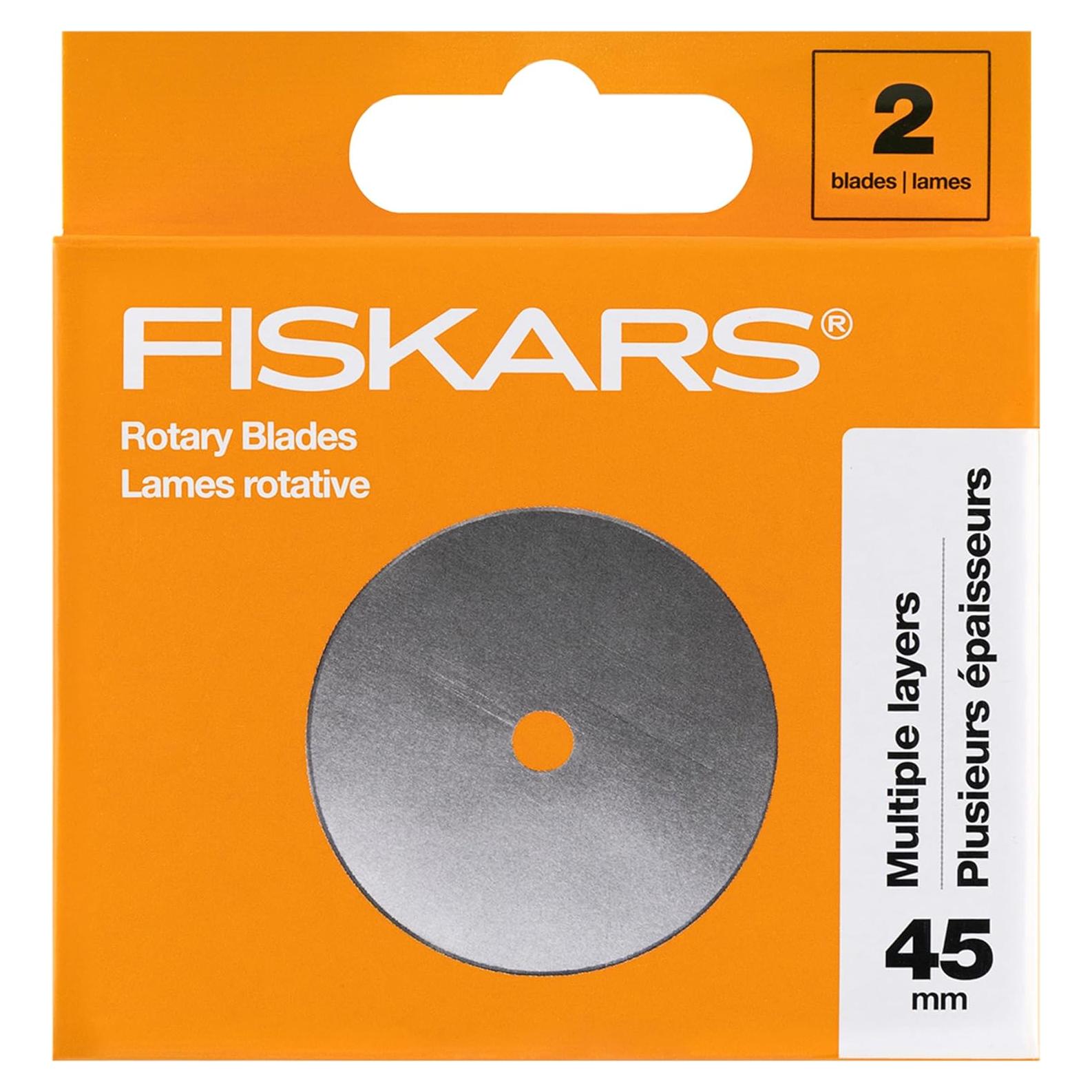 Cuchilla Rotativa Fiskars 45mm - Paquete de 2, Acero Premium