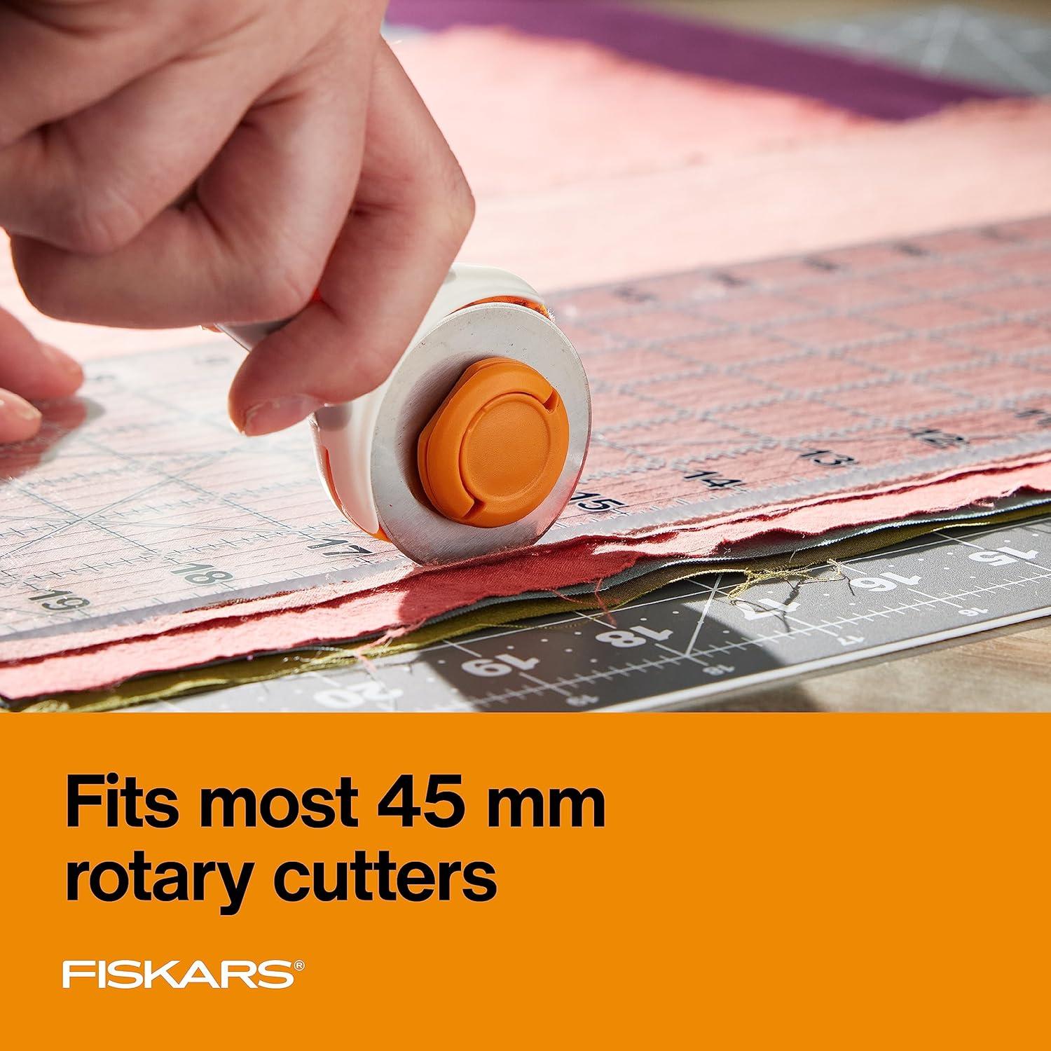 Cuchilla Rotativa Fiskars 45mm - Paquete de 2, Acero Premium