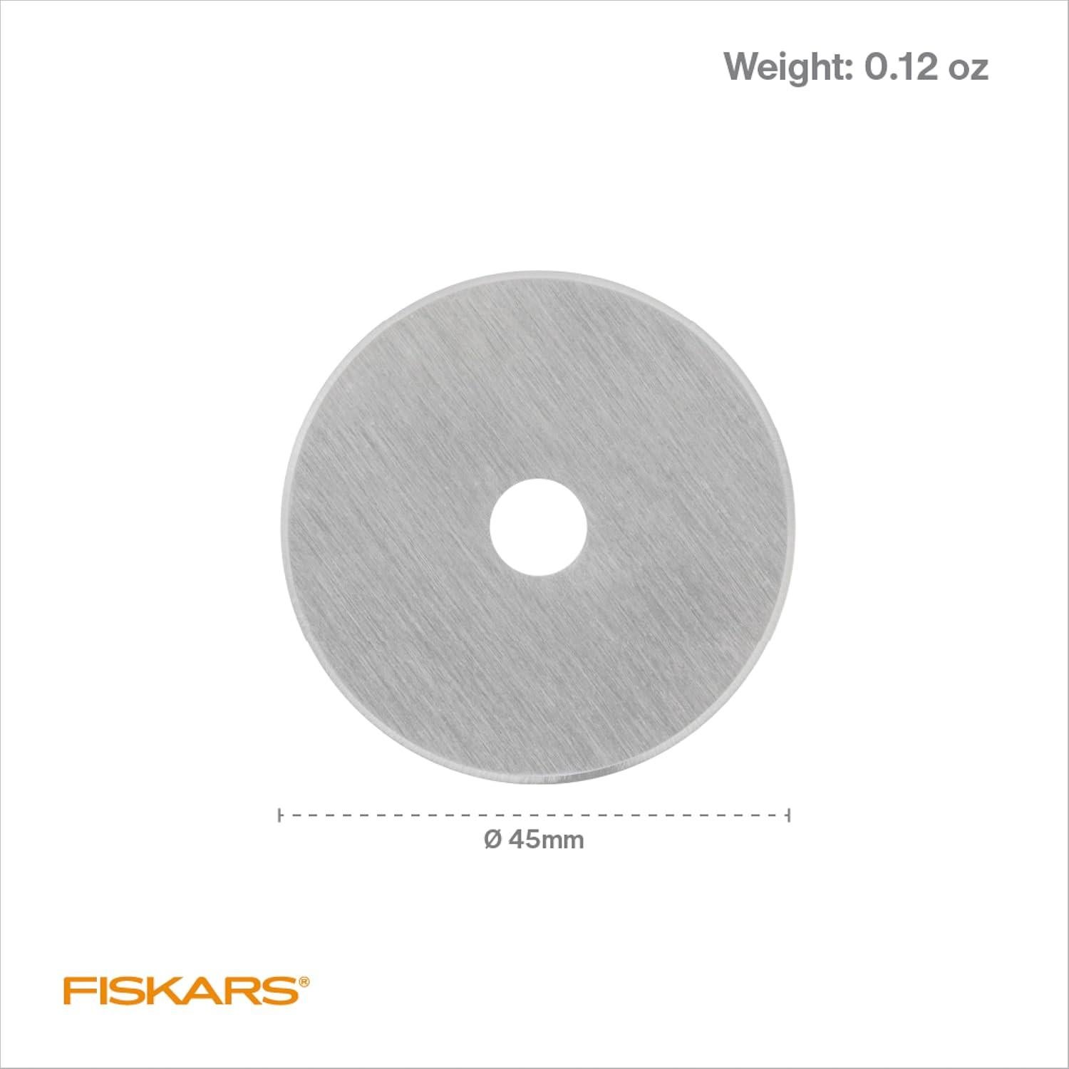 Cuchilla Rotativa Fiskars 45mm - Paquete de 2, Acero Premium