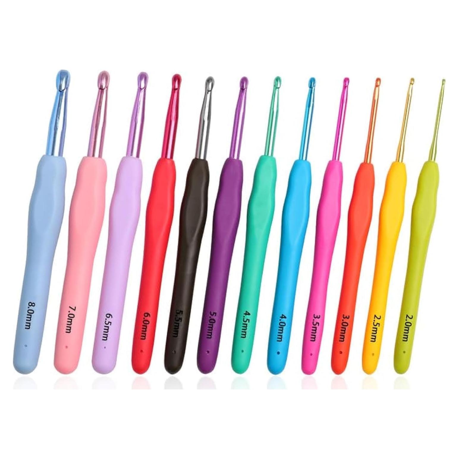 Juego de Ganchos de Crochet KOKNIT 12 Piezas con Mango Ergonómico