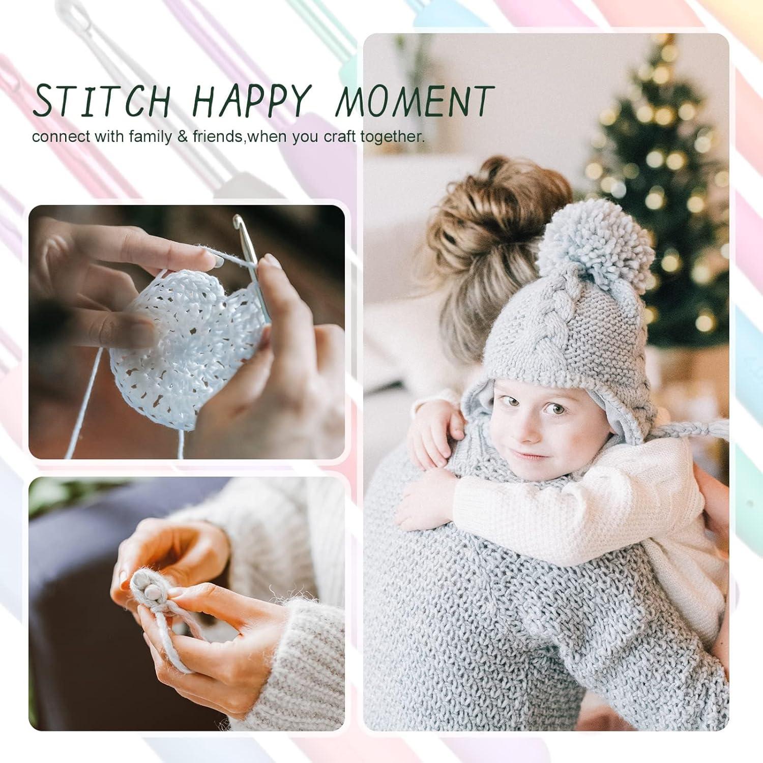 Juego de Ganchos de Crochet KOKNIT 12 Piezas con Mango Ergonómico