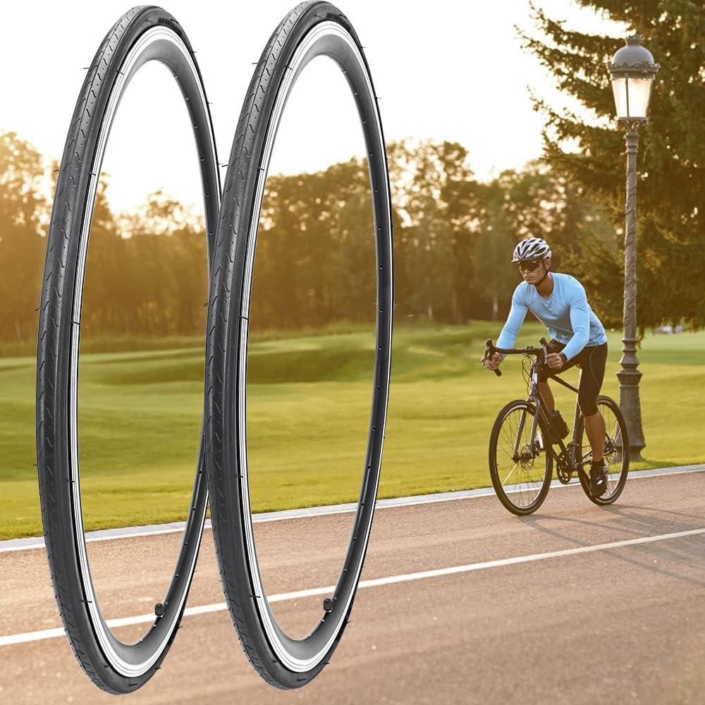 Neumáticos de Bicicleta de Carretera SIMEIQI 700x23C 2 Cámaras