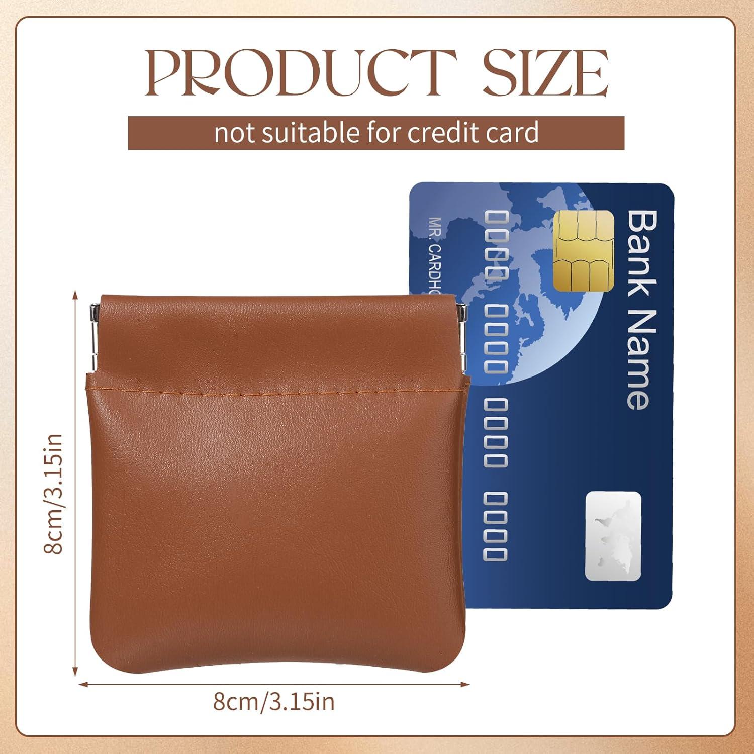 Monedero de Presión ISKYBOB 4 Pcs Cuero PU 8x8cm Otoño