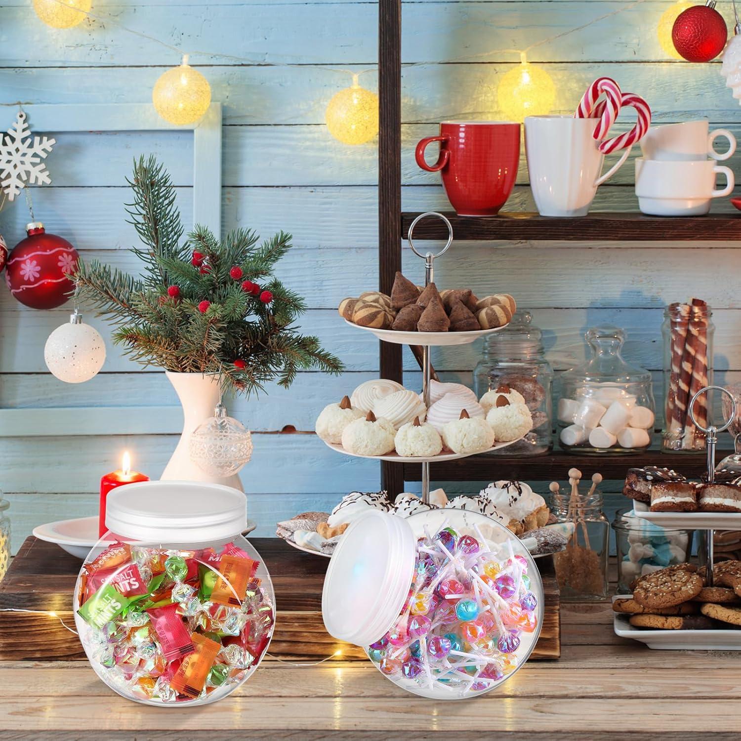 Tarros de Dulces de Plástico Umigy con Tapa 1250 ml - 2 Piezas