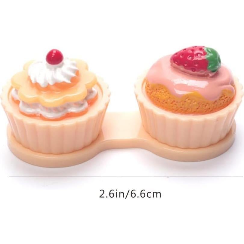 Caja de Lentes de Contacto Portátil THZ03 Caricatura Café