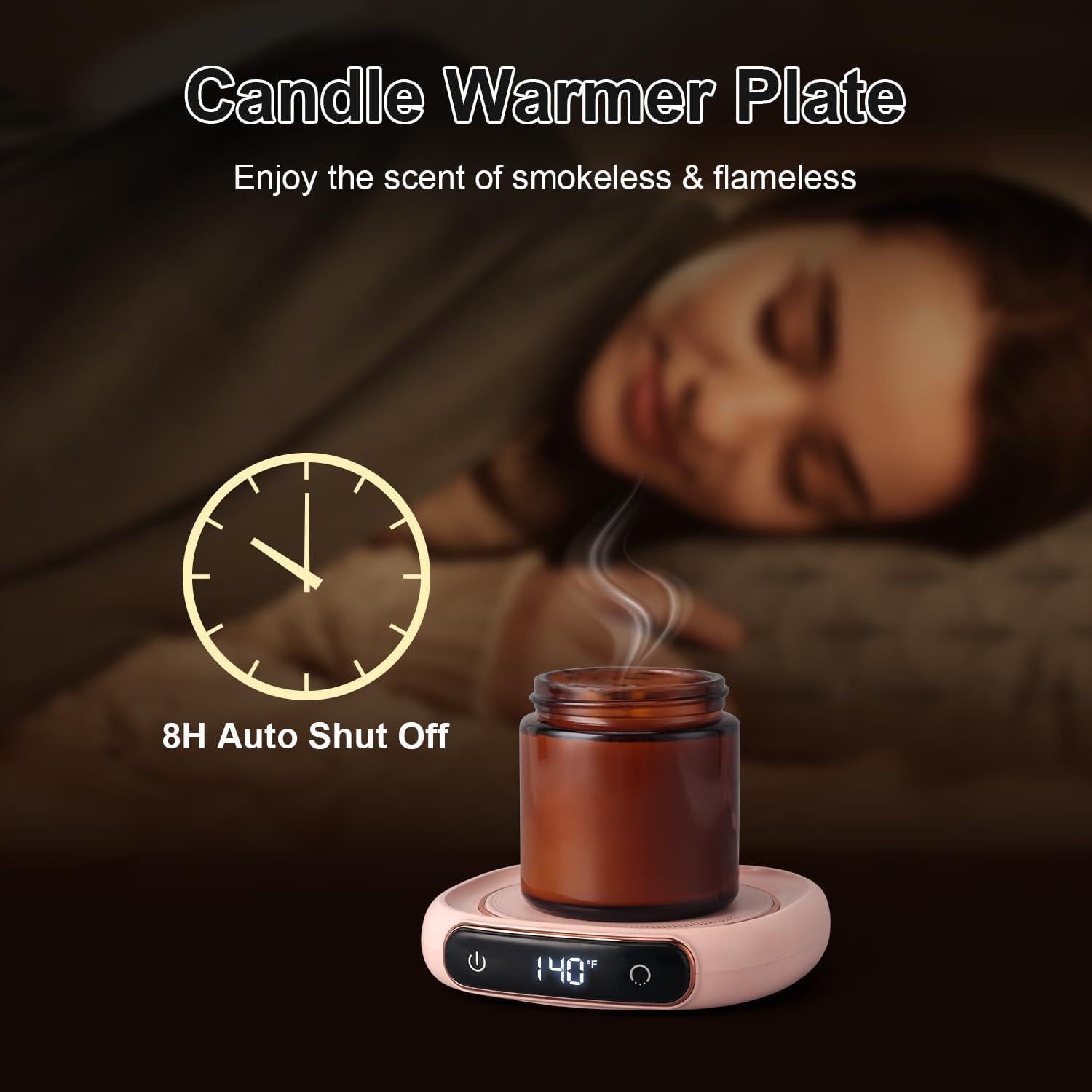 Calentador de Taza Bsigo 25W Rosa con Taza de Gato