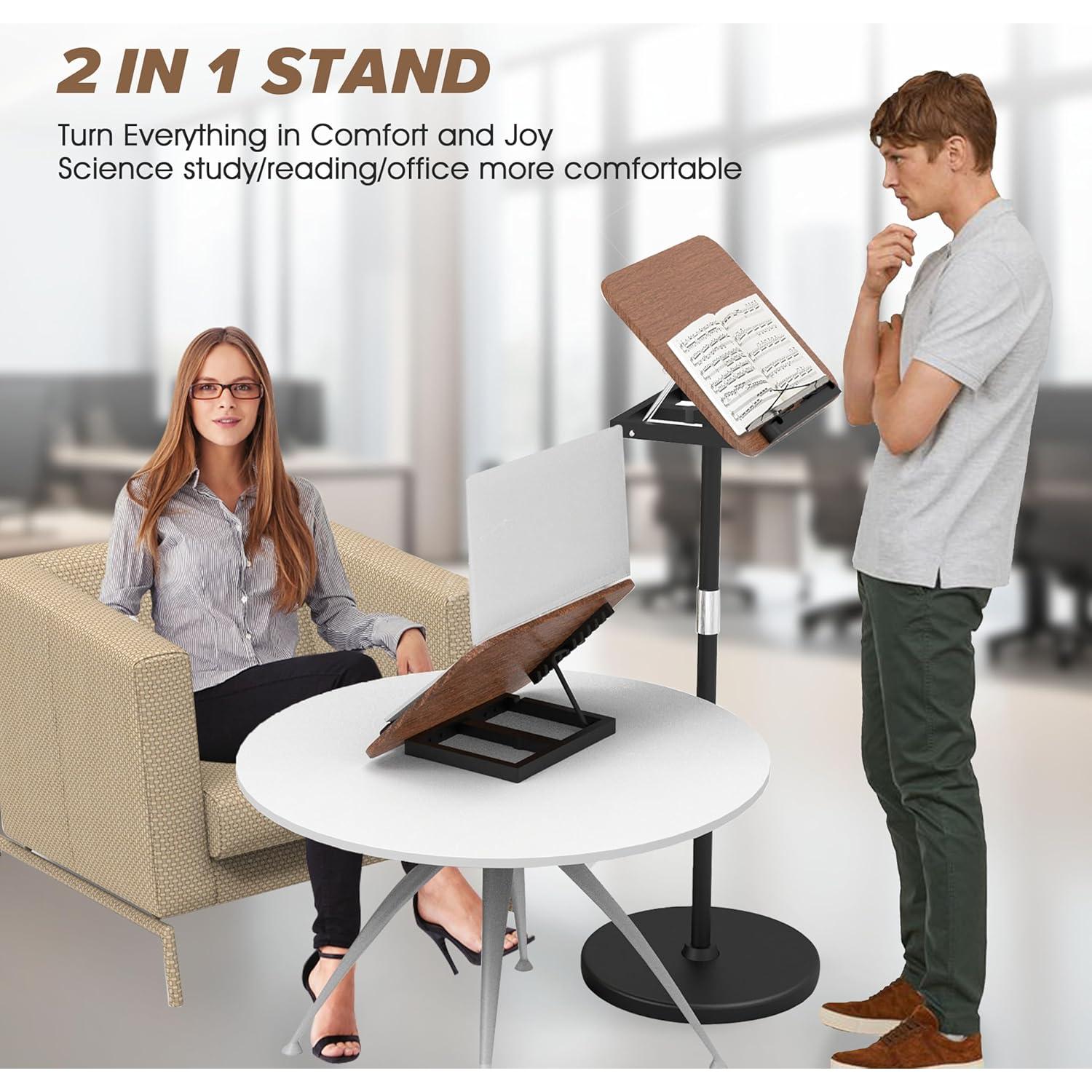 Soporte de Música Ajustable Aoikoy 2 en 1 para Partituras