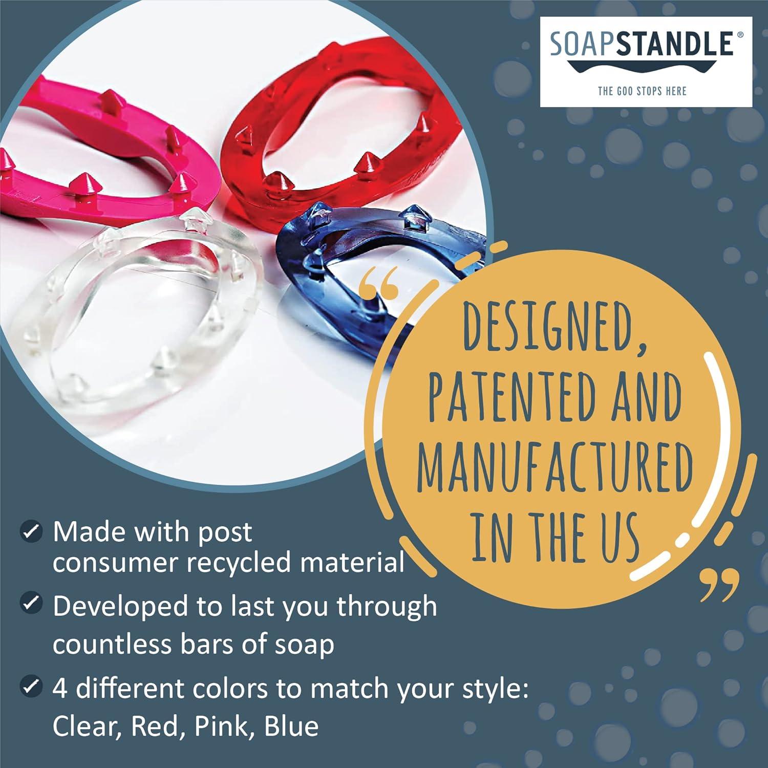 Soporte para Jabón en Barra SoapStandle 3 Piezas Transparente