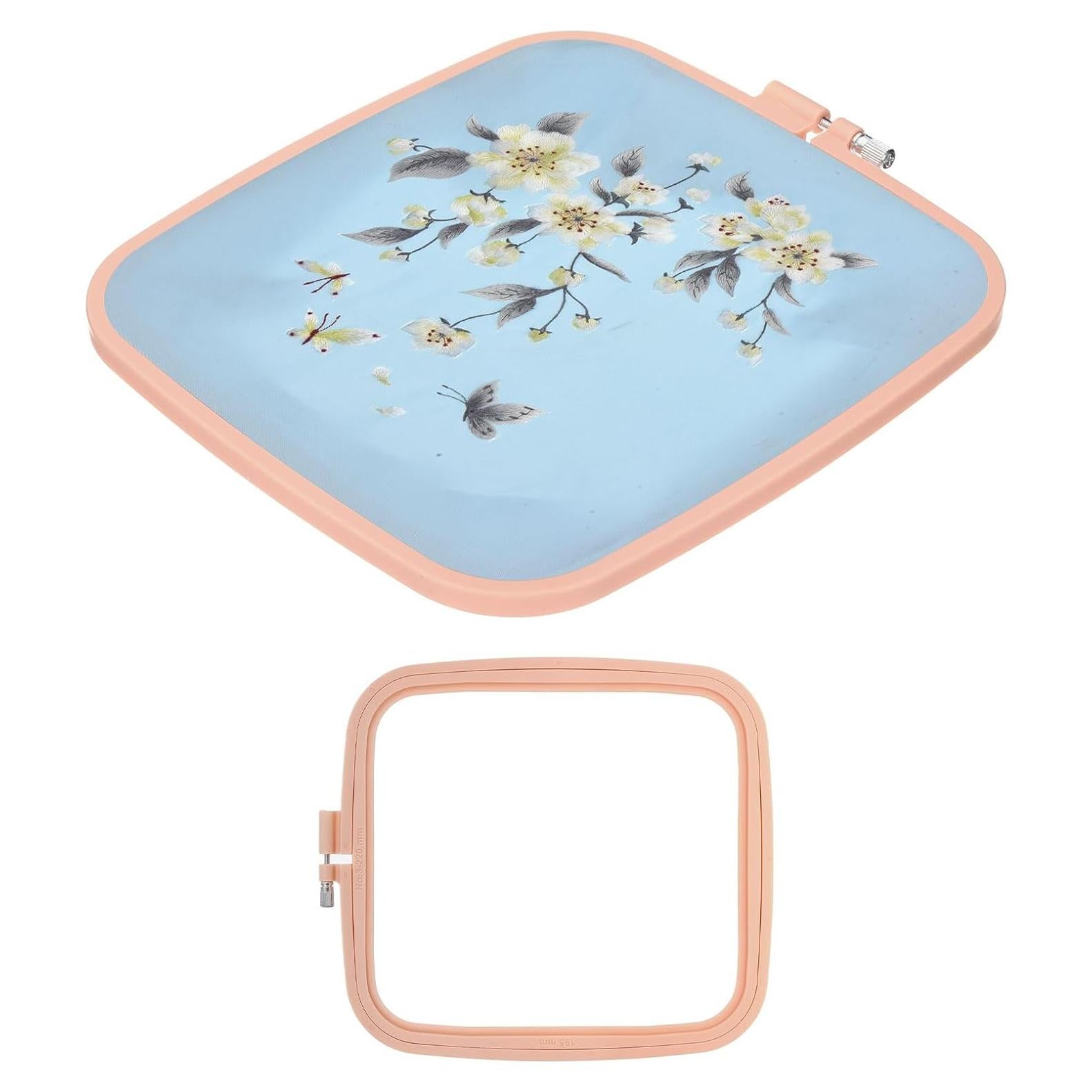 Aro de Bordado Cuadrado PATIKIL Beige 22x19.5cm ABS Reutilizable