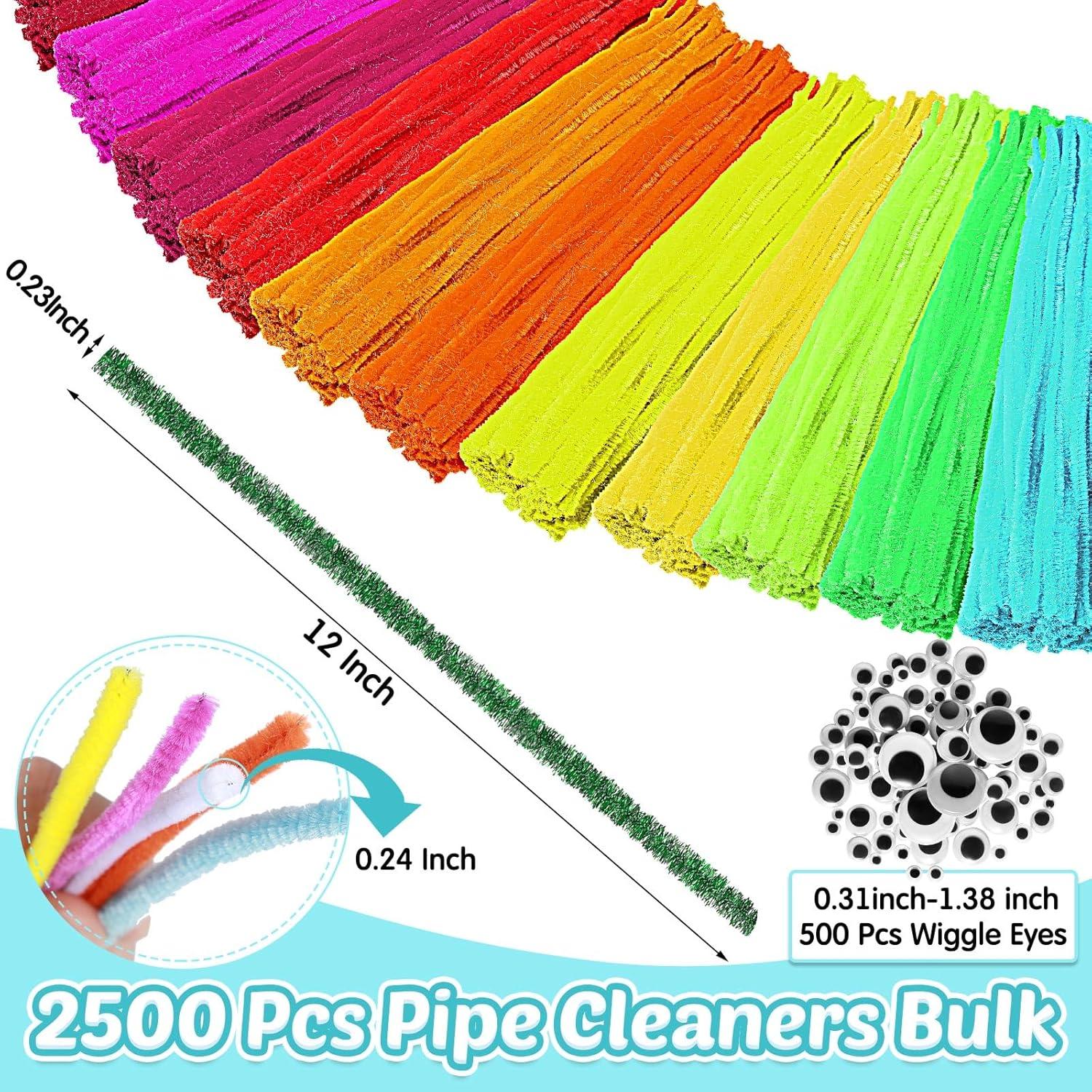 Kit de Manualidades Leitee 2500 Piezas Limpiapipas y Ojos Móviles