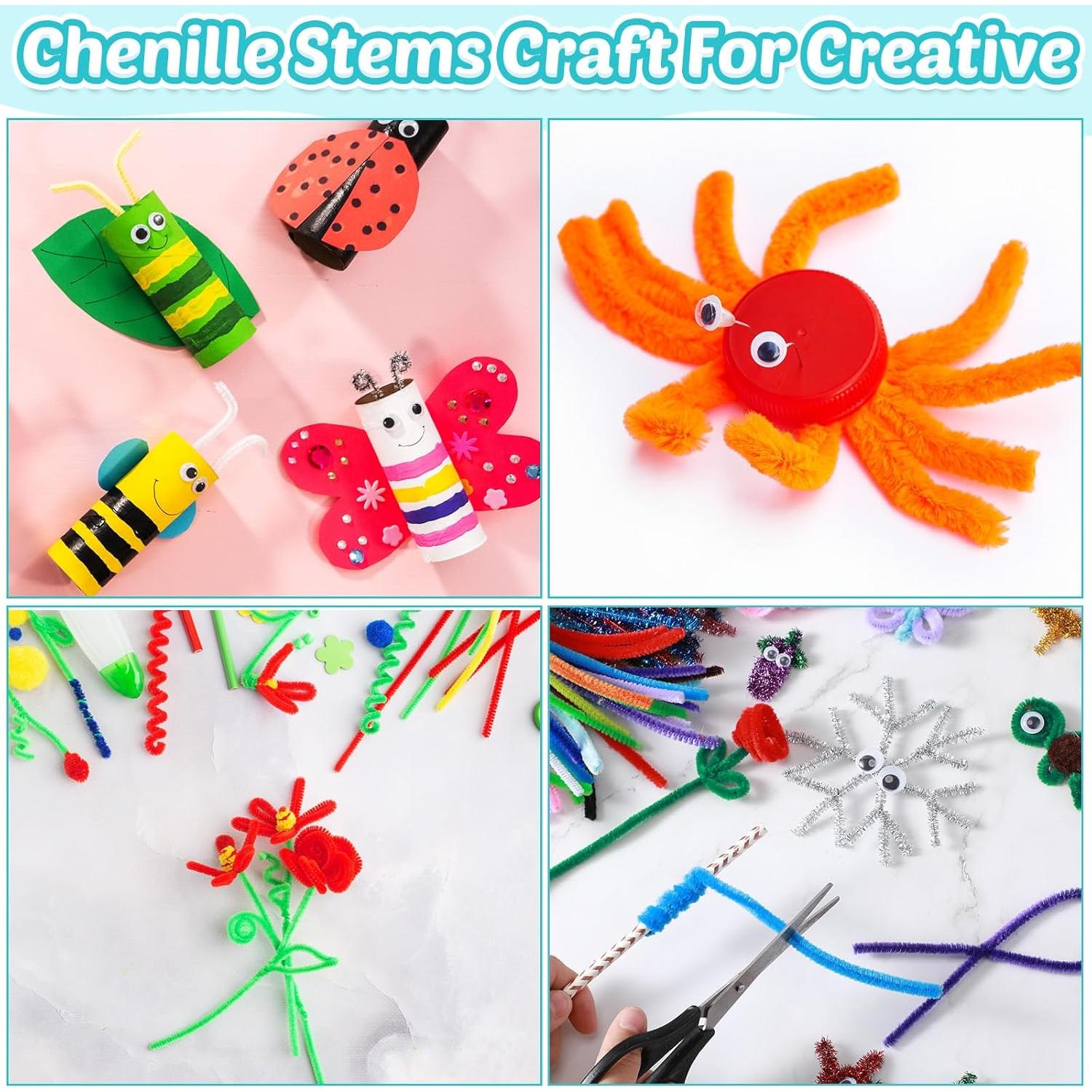 Kit de Manualidades Leitee 2500 Piezas Limpiapipas y Ojos Móviles