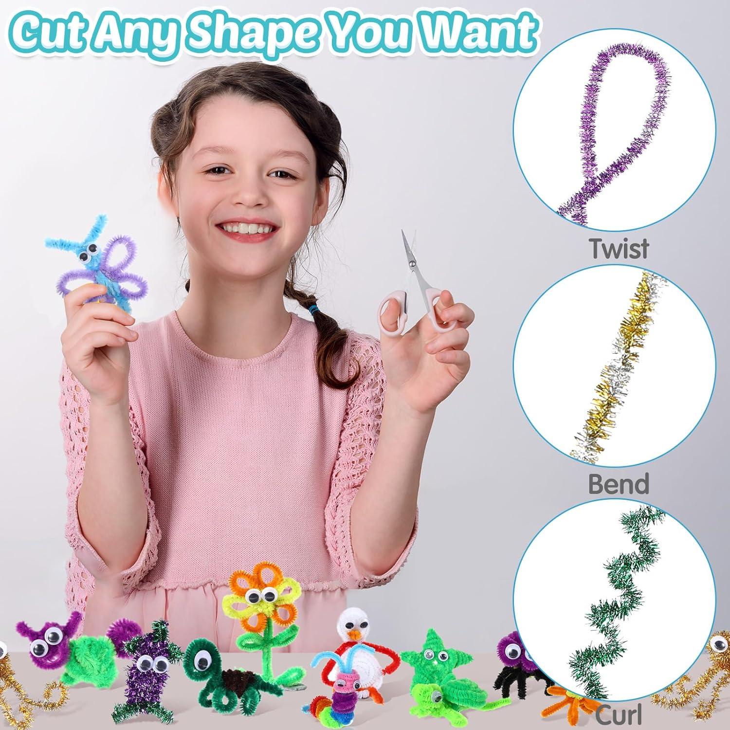 Kit de Manualidades Leitee 2500 Piezas Limpiapipas y Ojos Móviles