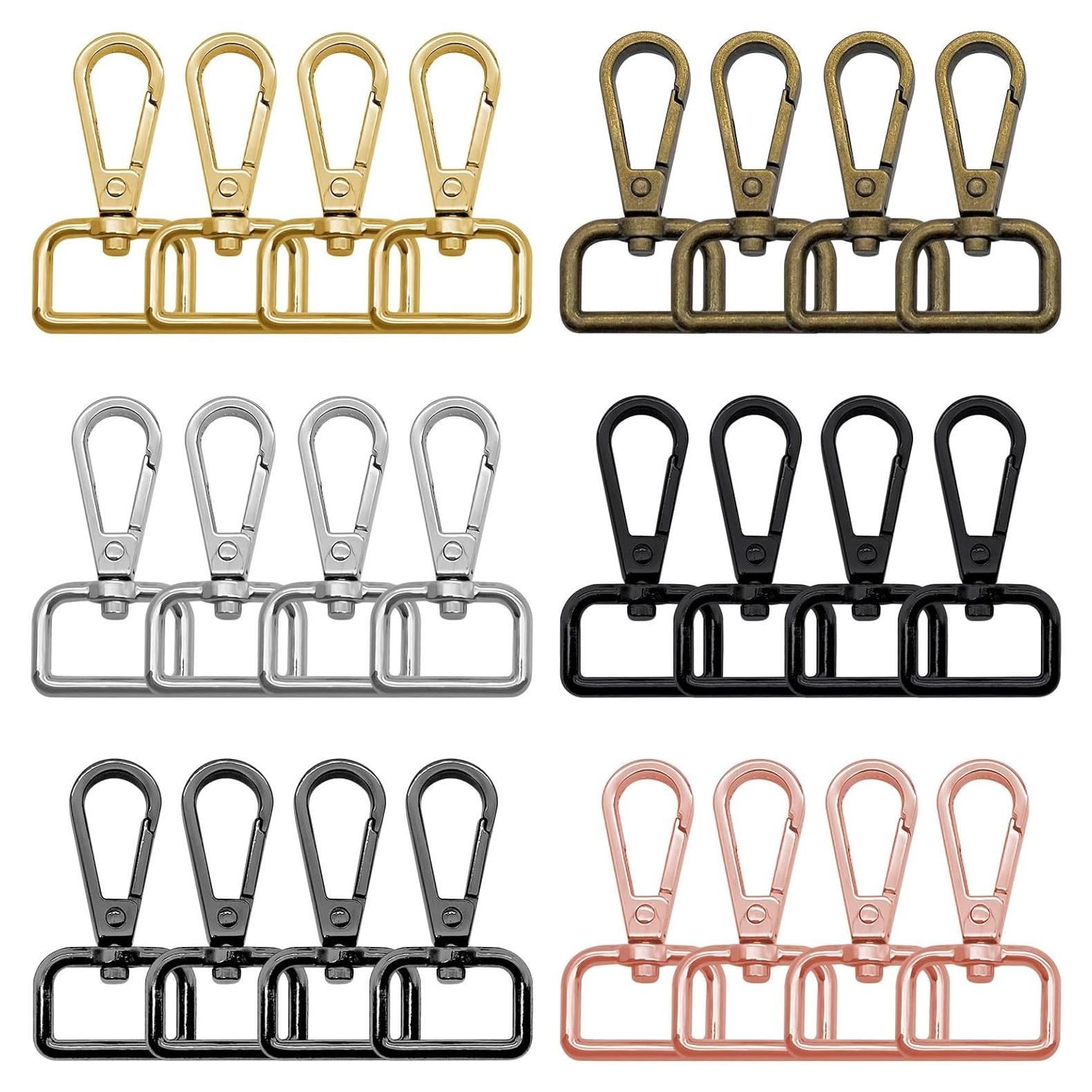 24 Ganchos Giratorios D Ring Oubaka 48mm Metal 6 Colores