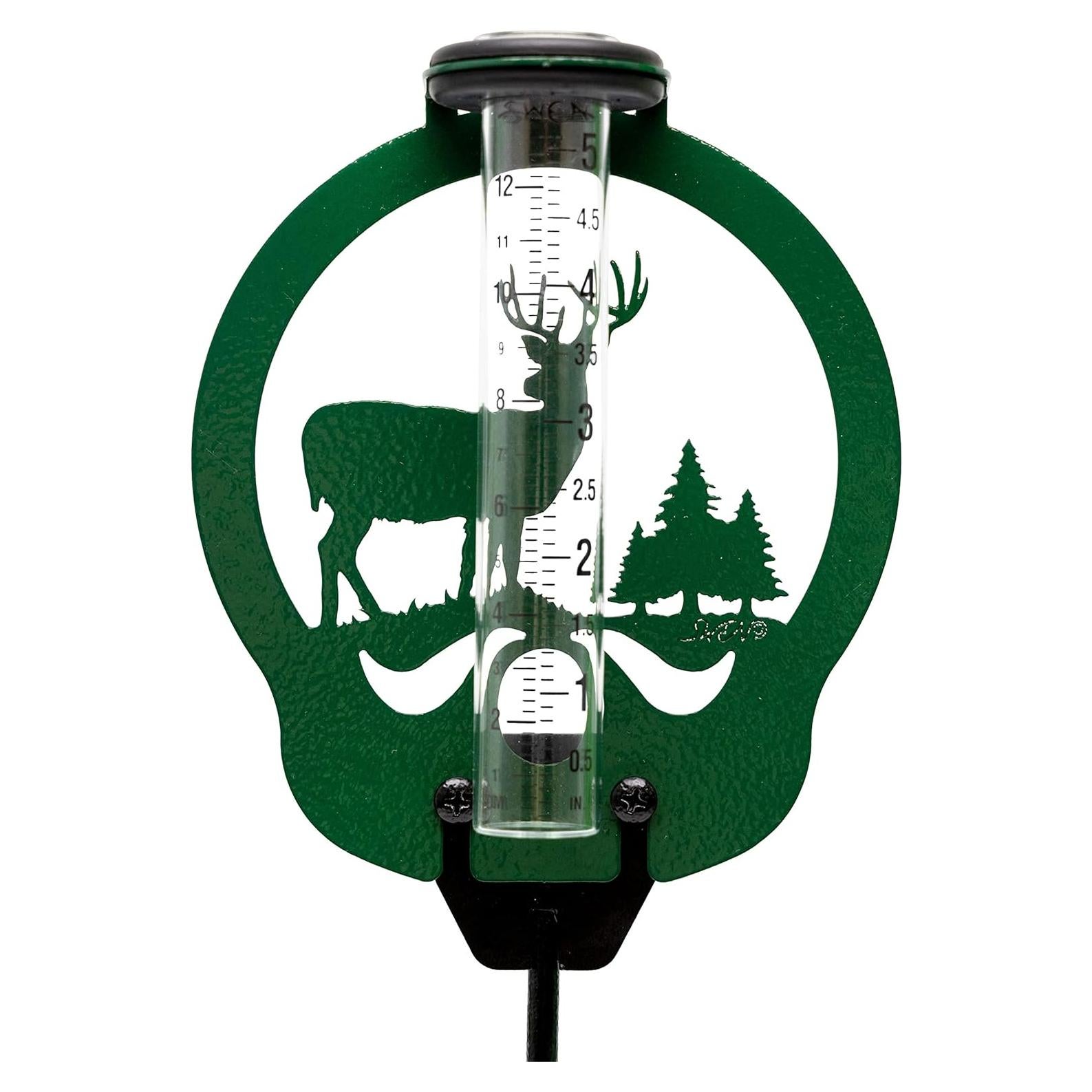 Medidor de Lluvia SWEN Products de Acero con Vial de Vidrio