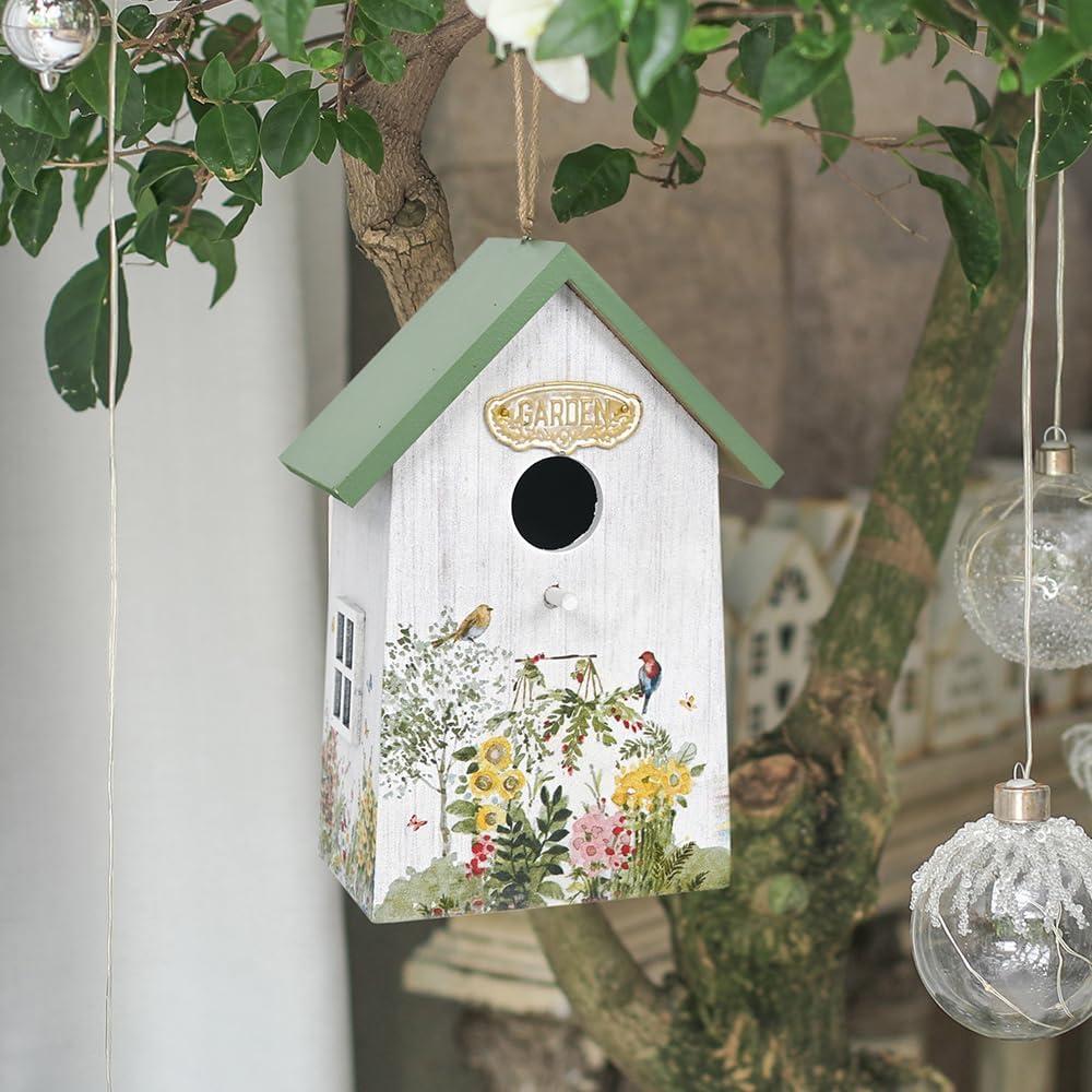 Casa de Madera para Aves Z BellaDecor - 25.5x17x10 cm - Blanca