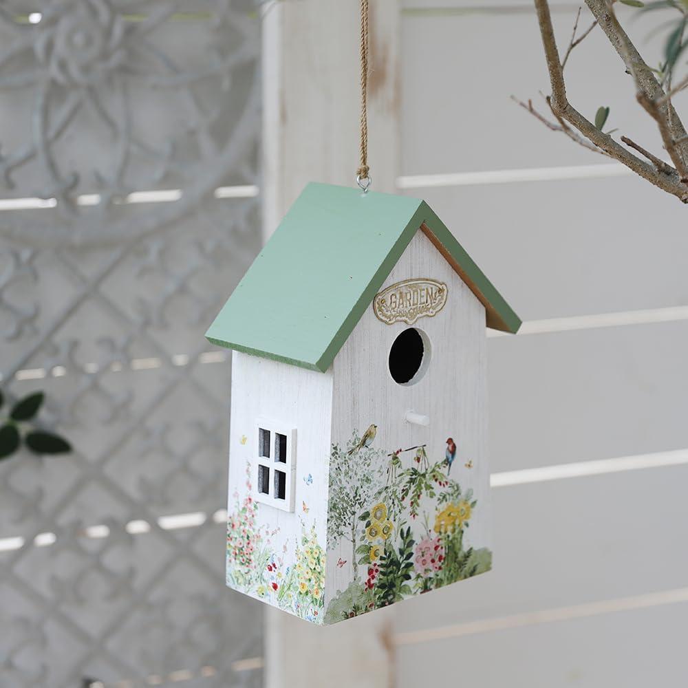 Casa de Madera para Aves Z BellaDecor - 25.5x17x10 cm - Blanca