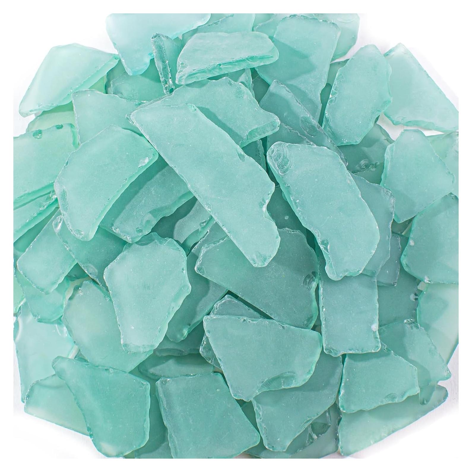 Piezas de Vidrio del Mar Keedolla 425 g Azul Verde para Manualidades