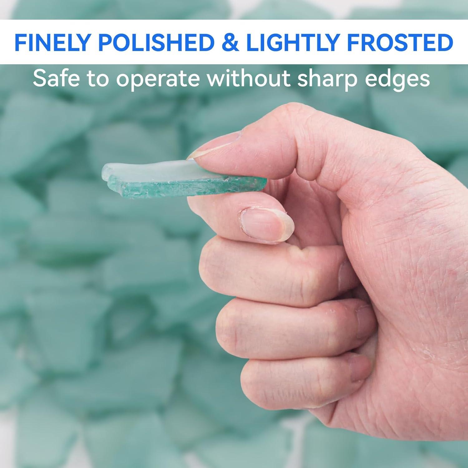 Piezas de Vidrio del Mar Keedolla 425 g Azul Verde para Manualidades