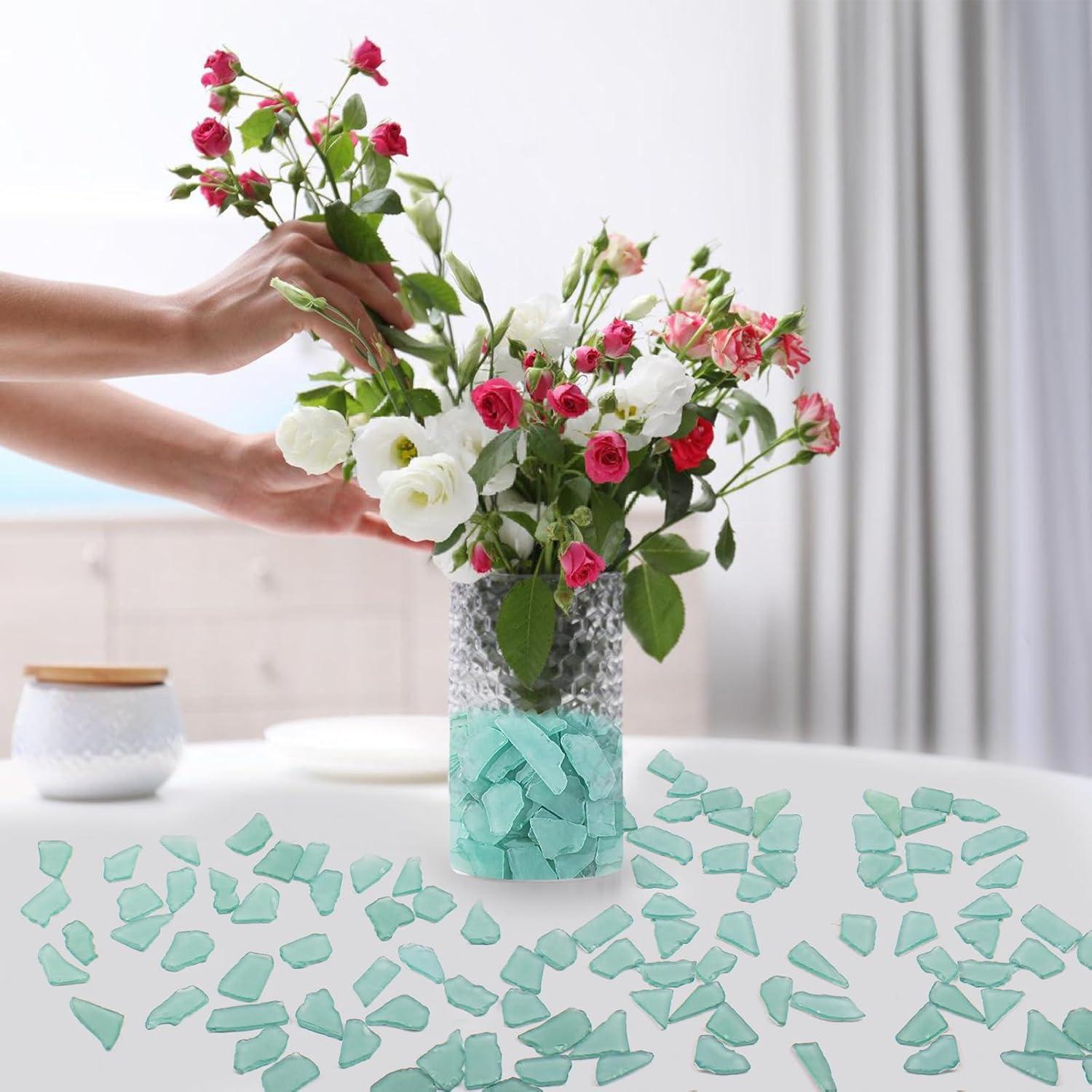 Piezas de Vidrio del Mar Keedolla 425 g Azul Verde para Manualidades