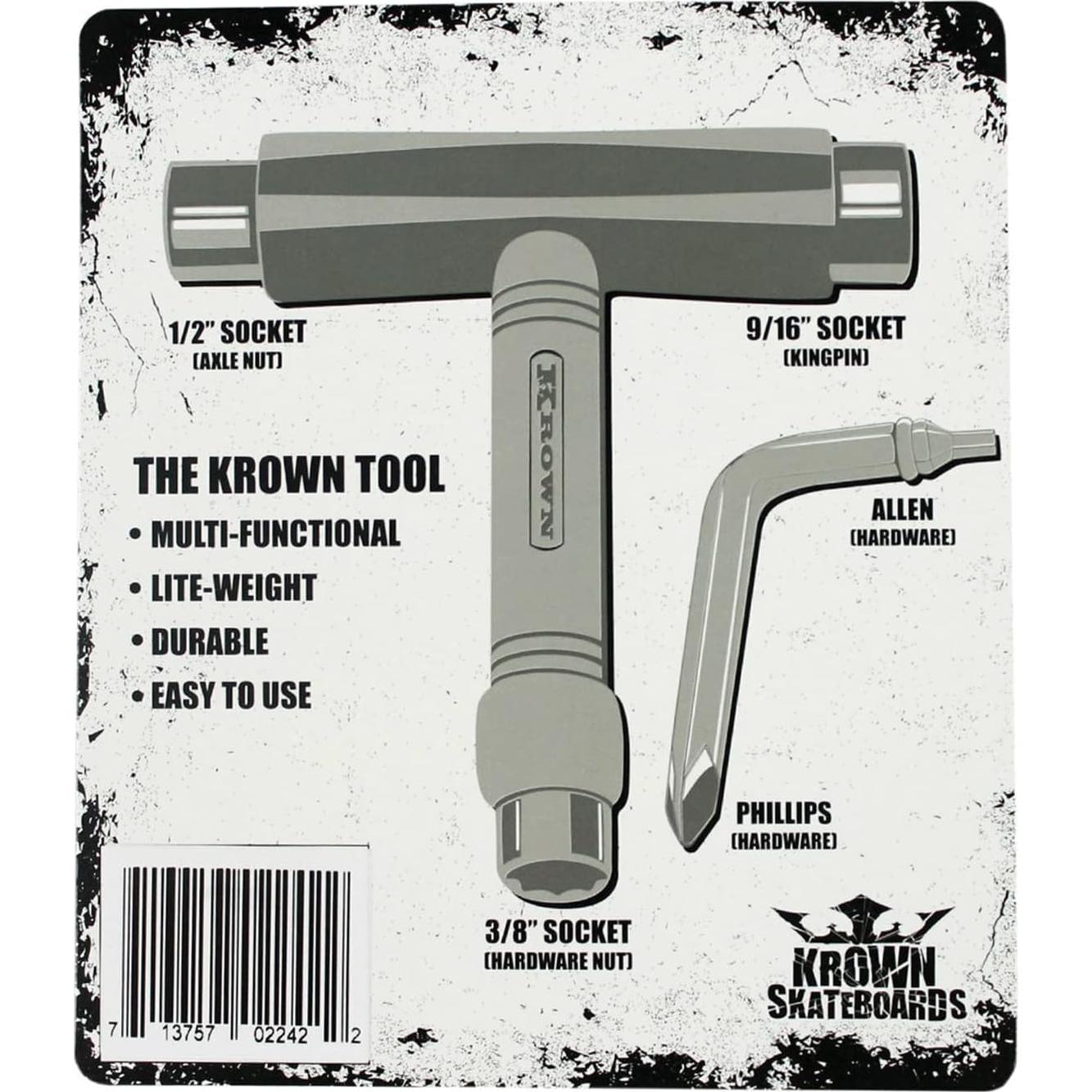 Herramienta Multifuncional para Skateboard Krown Negra