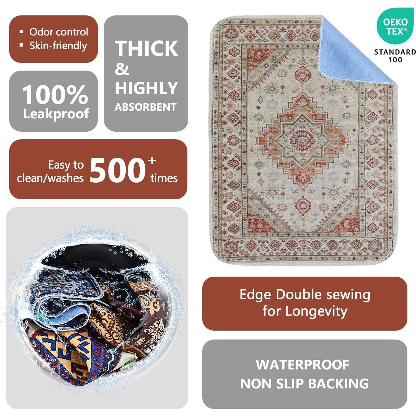 Almohadillas Lavables Qeils para Orina de Perro 45x61cm Paquete 2