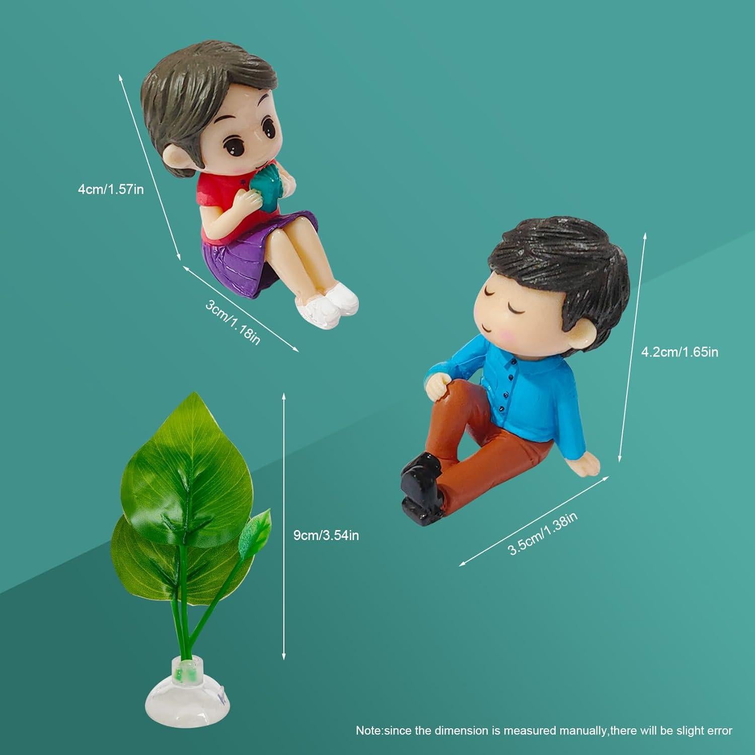 Decoración de Acuario Barco y Sirena Cyrading 15x10cm