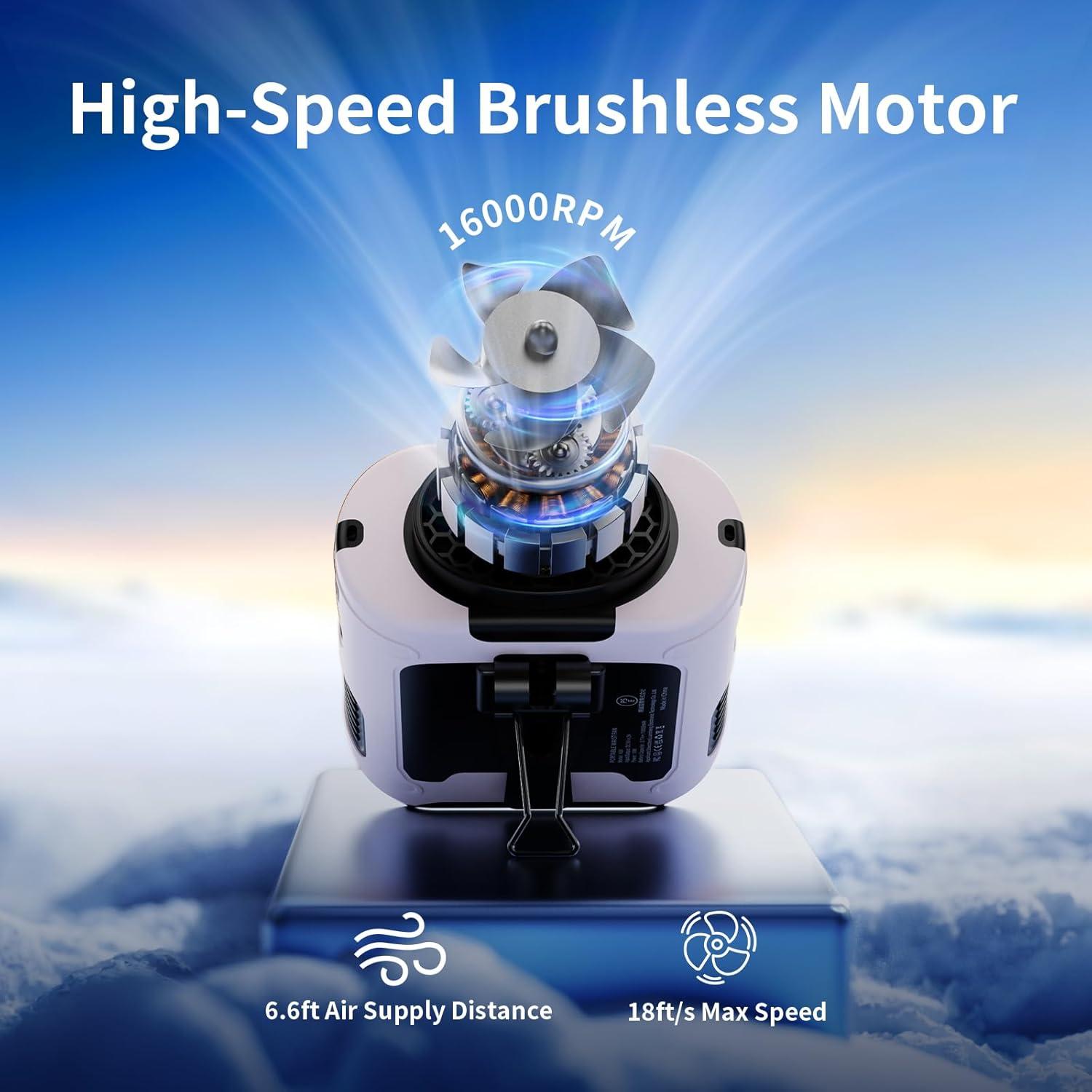 Ventilador Portátil Socool K50 10000mAh Clip Cintura Rosa