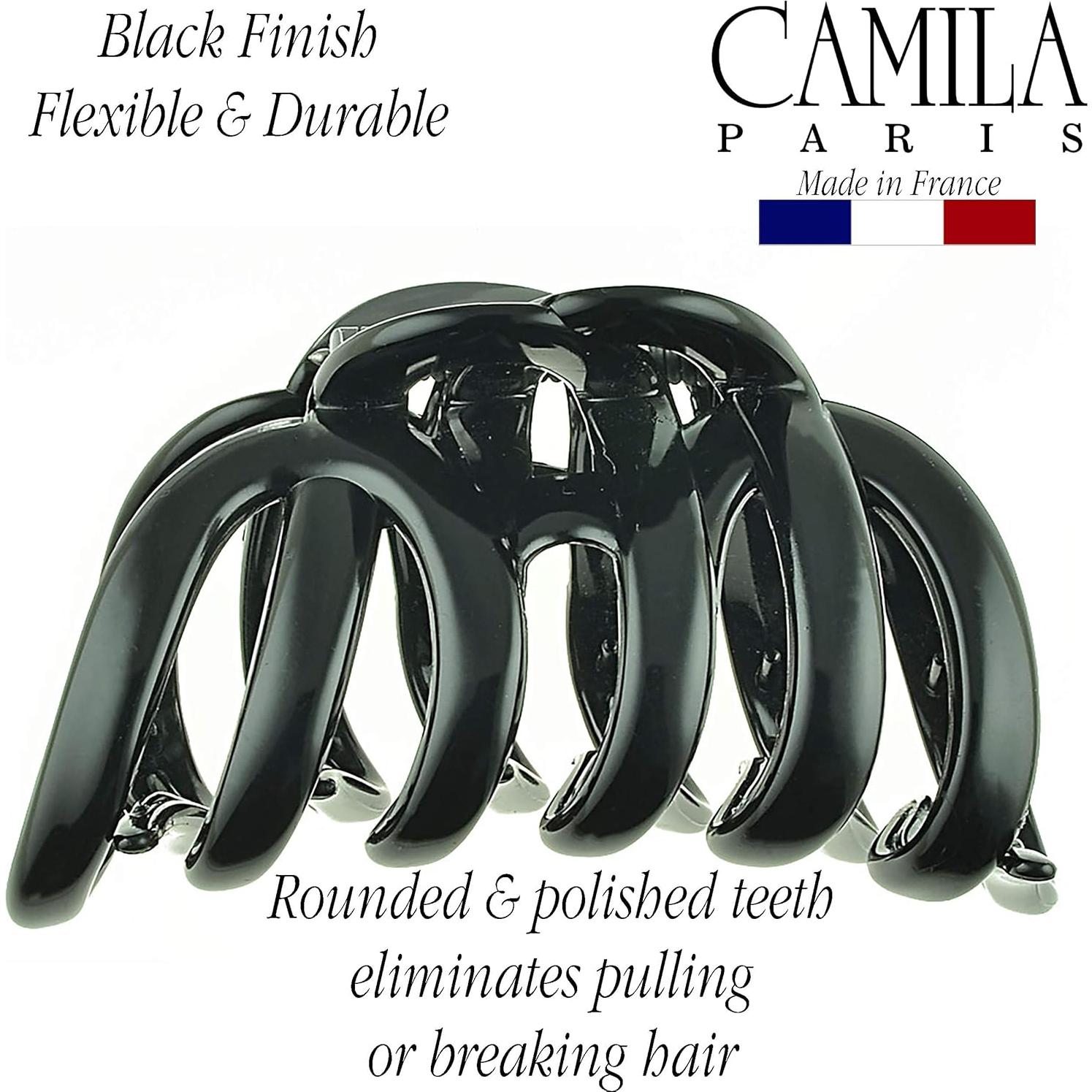 Clip de Cabello Grande Camila Paris AD719 Negro para Cabello Grueso