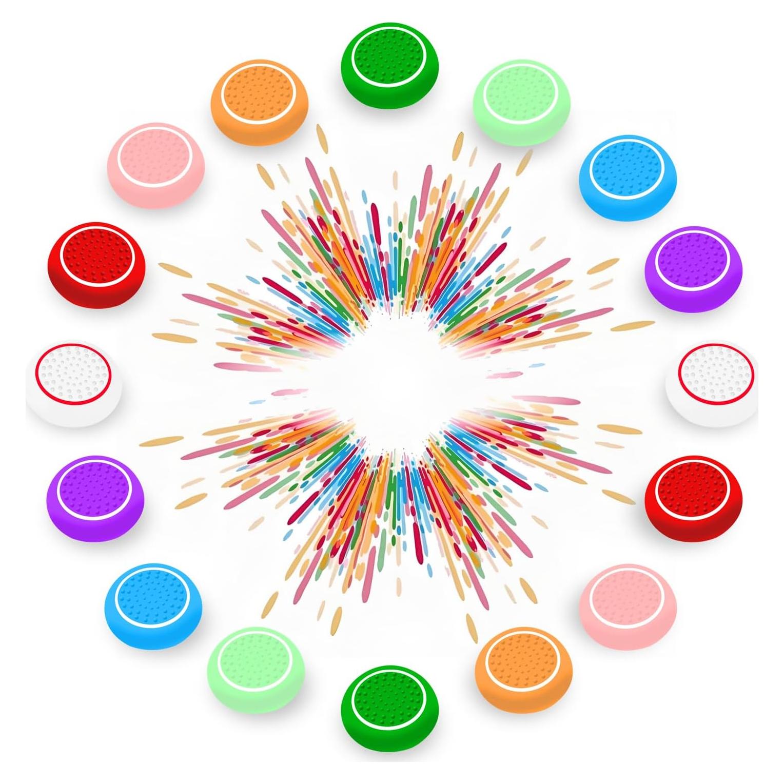 16 Piezas Tapas de Joystick Multicolor AMOACCESSORIES