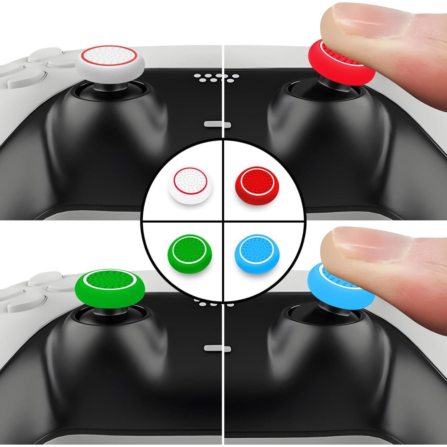 16 Piezas Tapas de Joystick Multicolor AMOACCESSORIES