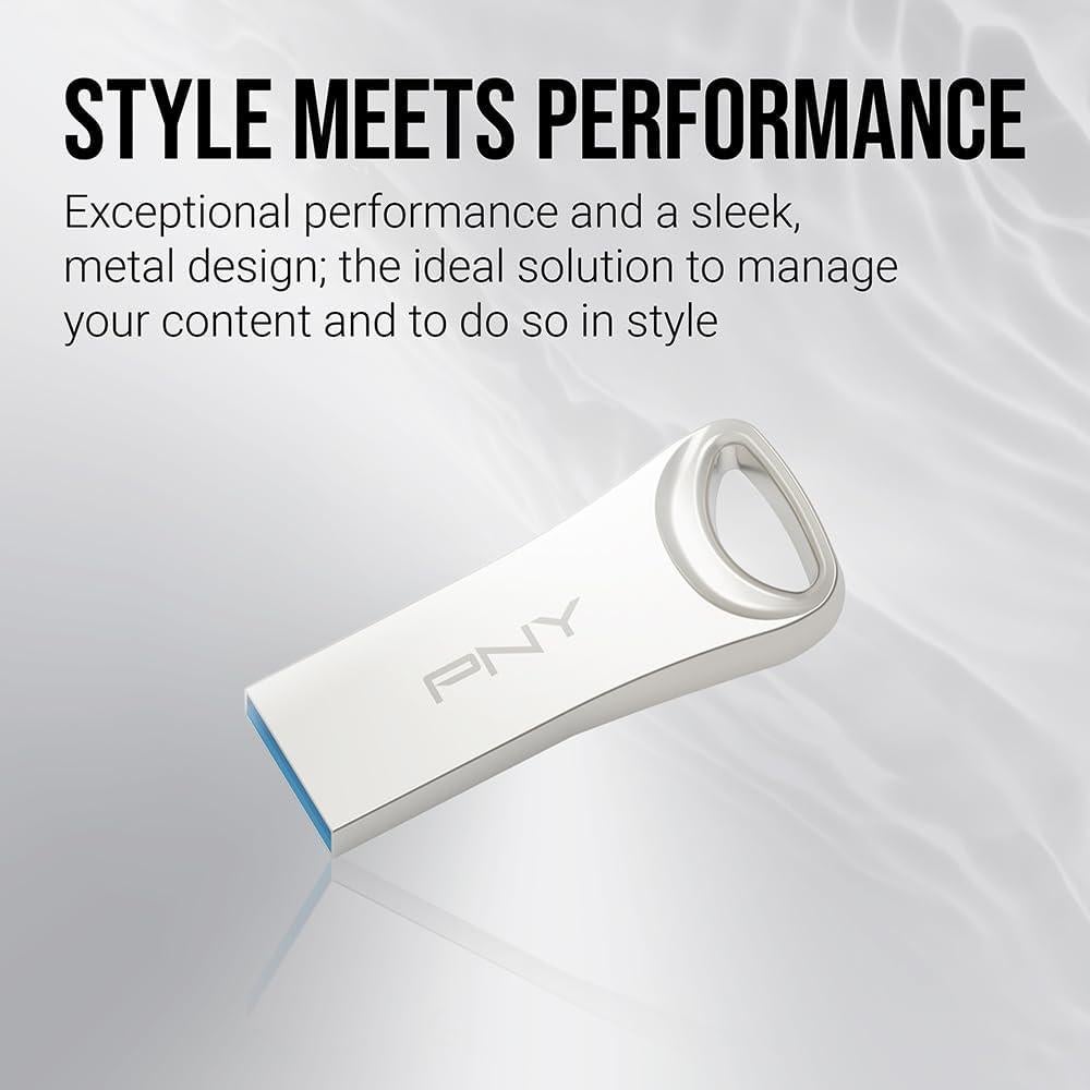 Unidad Flash PNY 128GB Elite-X USB 3.2 - 220MB/s, Plata