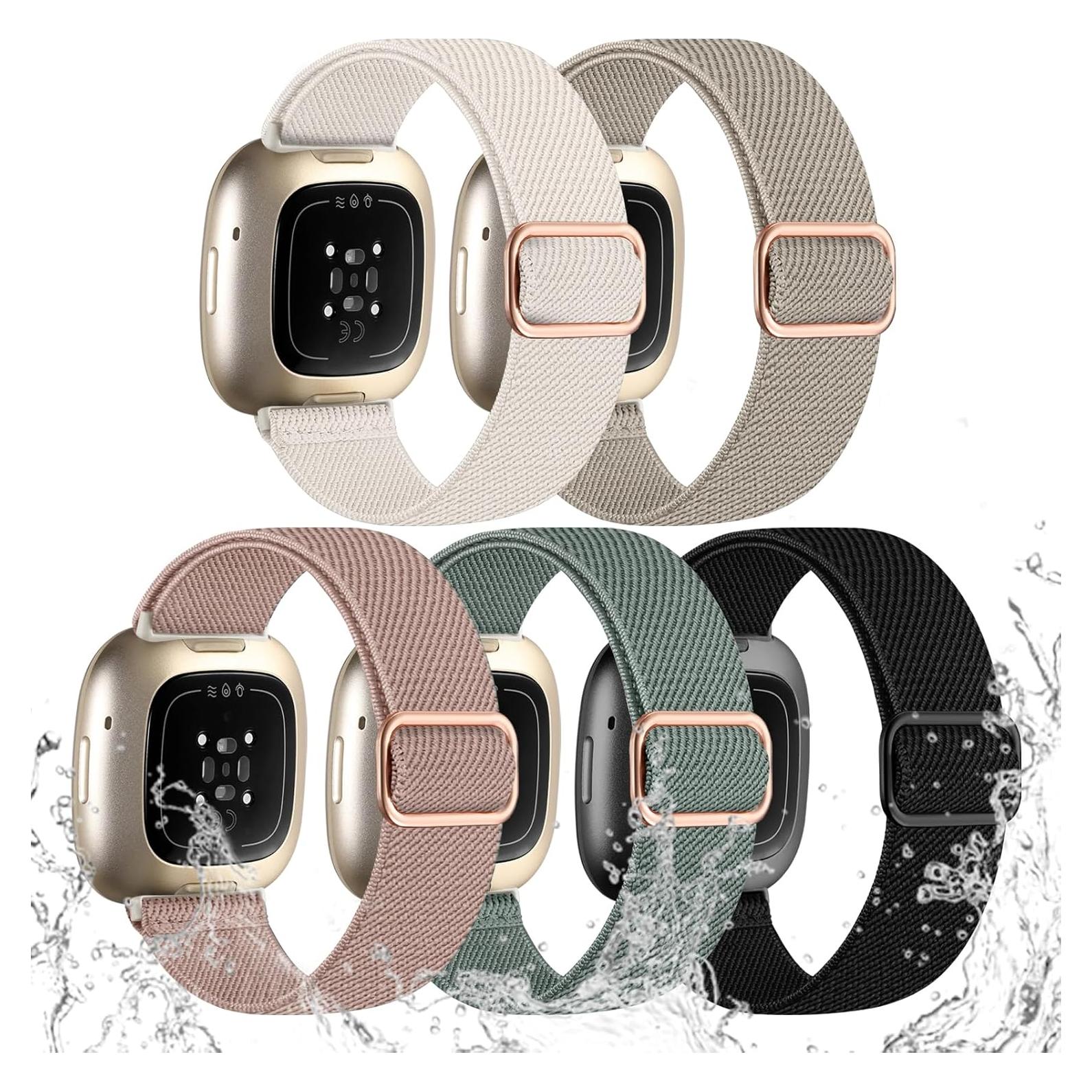 Banda Elástica Odbeai para Fitbit Versa 3/4/Sense 2 - 5 Paquetes