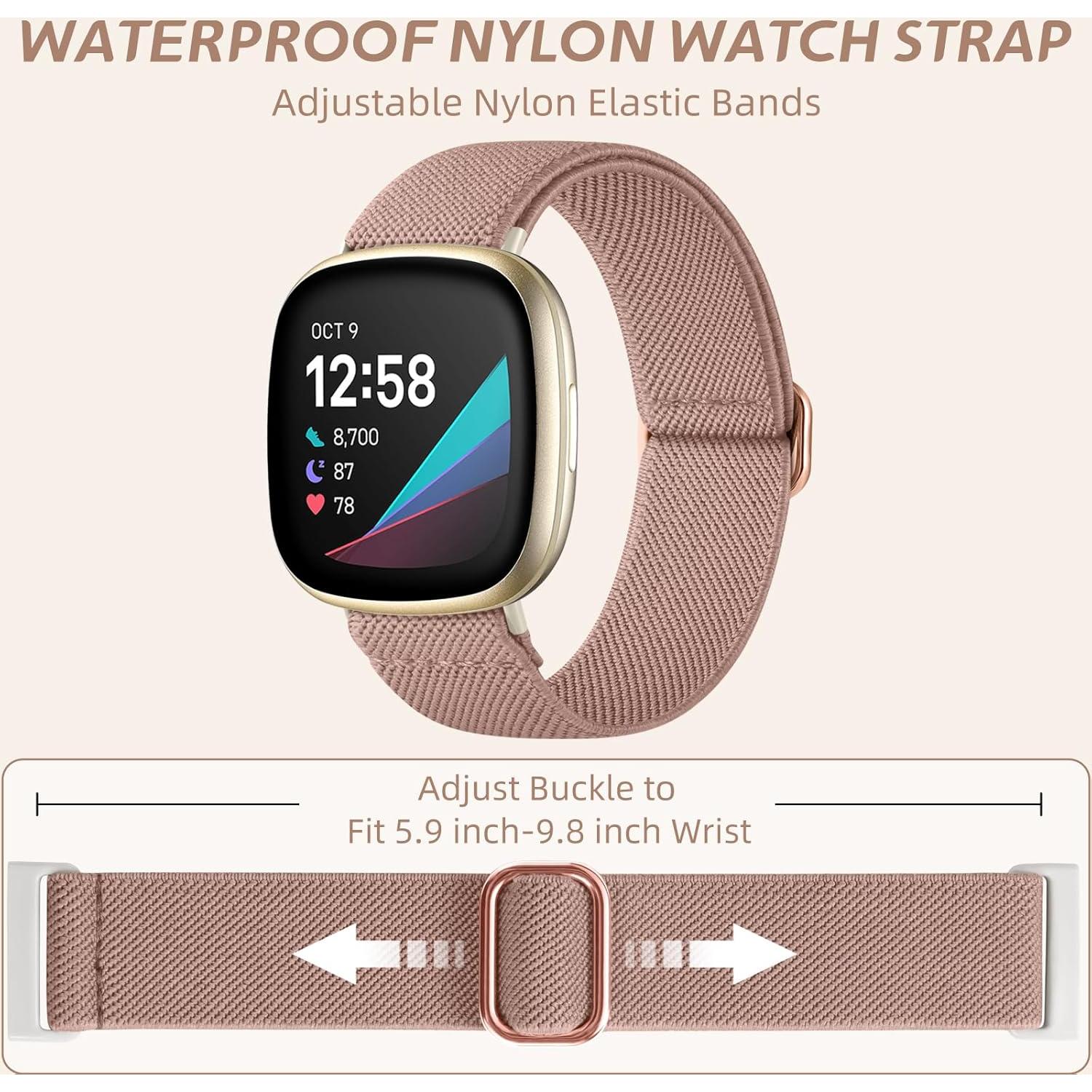 Banda Elástica Odbeai para Fitbit Versa 3/4/Sense 2 - 5 Paquetes