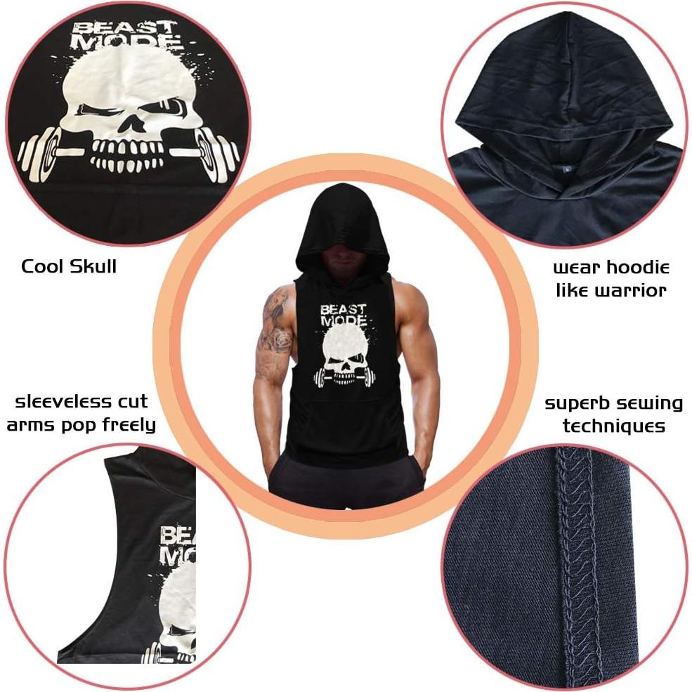 Chaleco Sin Mangas SZKANI para Hombre Estampado Calavera